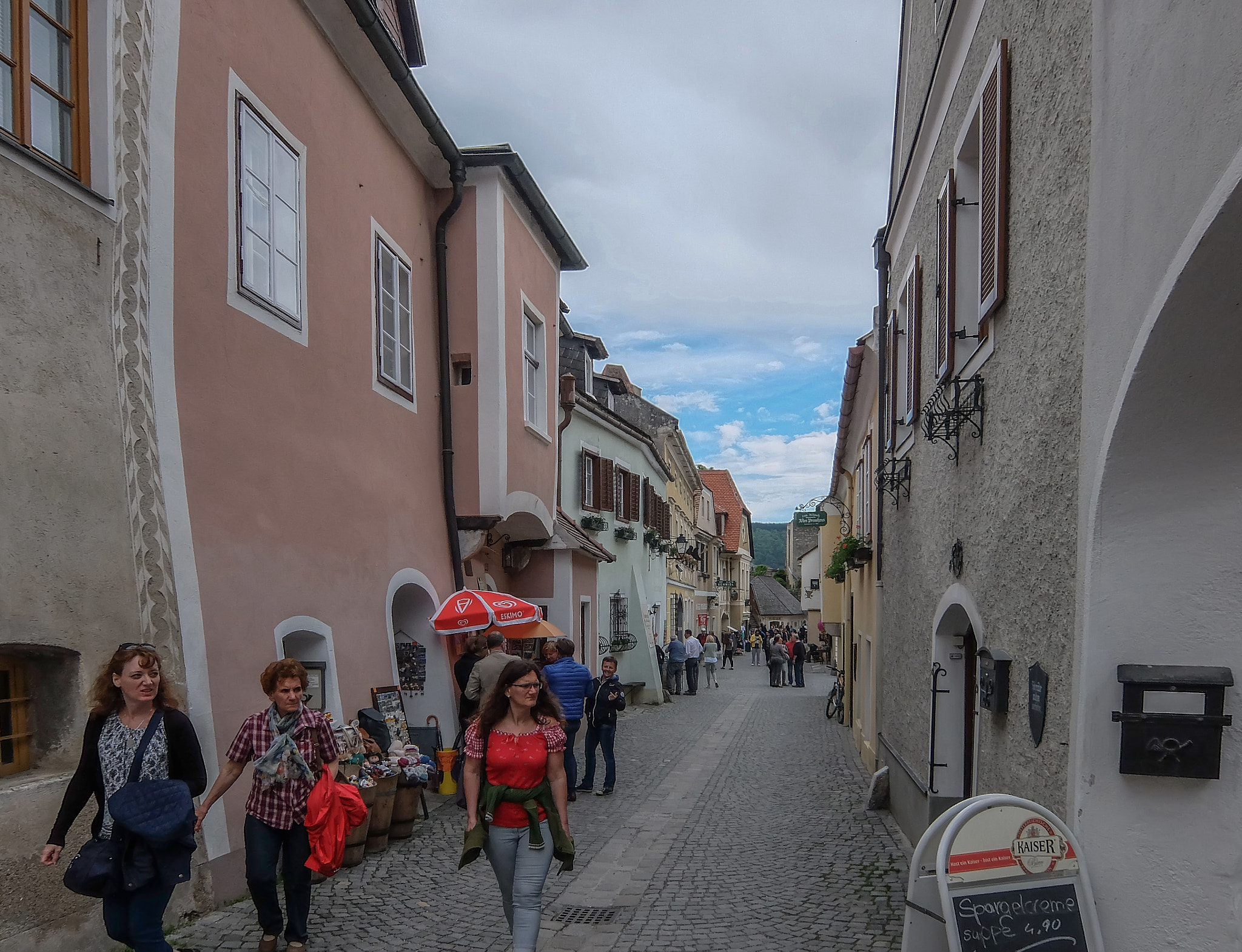 Fujifilm XQ1 sample photo. A street of old durnstein. austria. photography