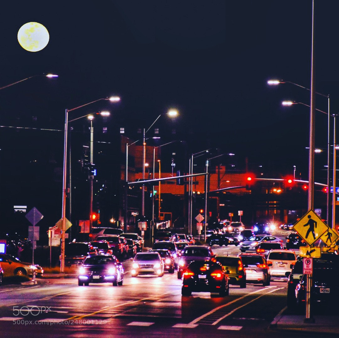 Nikon D3400 sample photo. Full moon in kansas photography