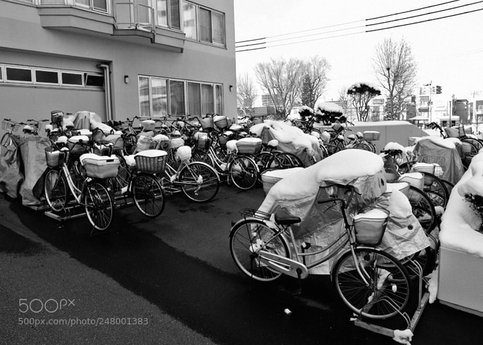 Nikon 1 V1 sample photo. Bicycle parking photography