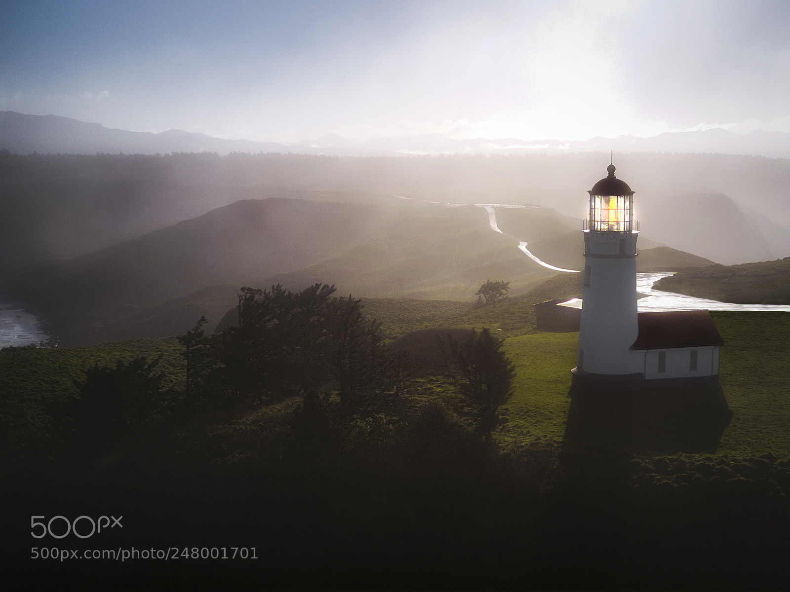 DJI FC220 sample photo. Cape blanco light photography
