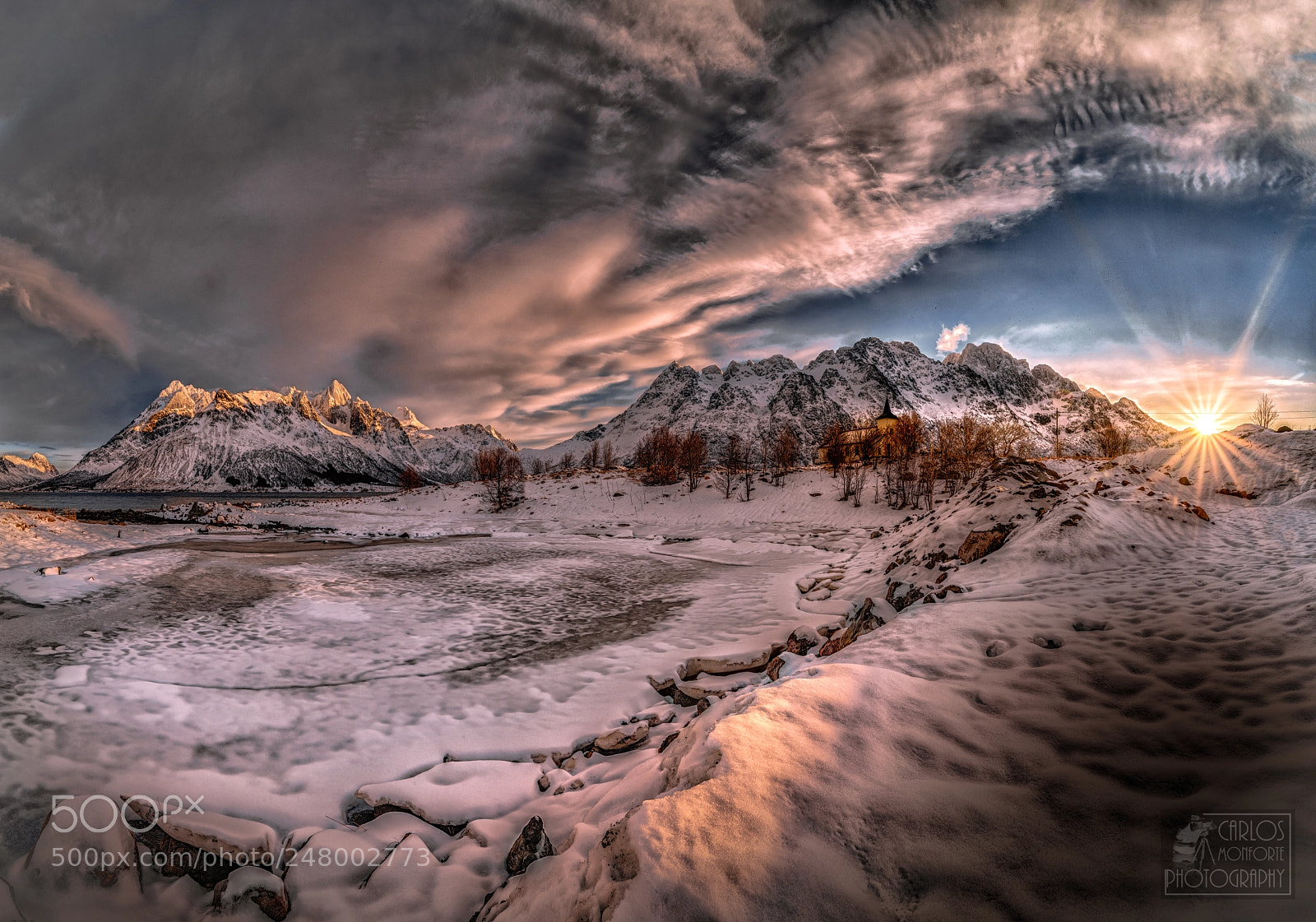 Canon EOS-1D X Mark II sample photo. Sunrise in sildpollnes kapell photography