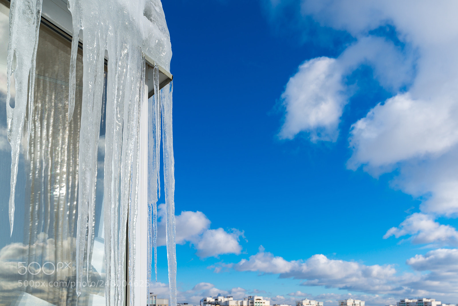 Nikon D600 sample photo. Icicles hang on balcony photography