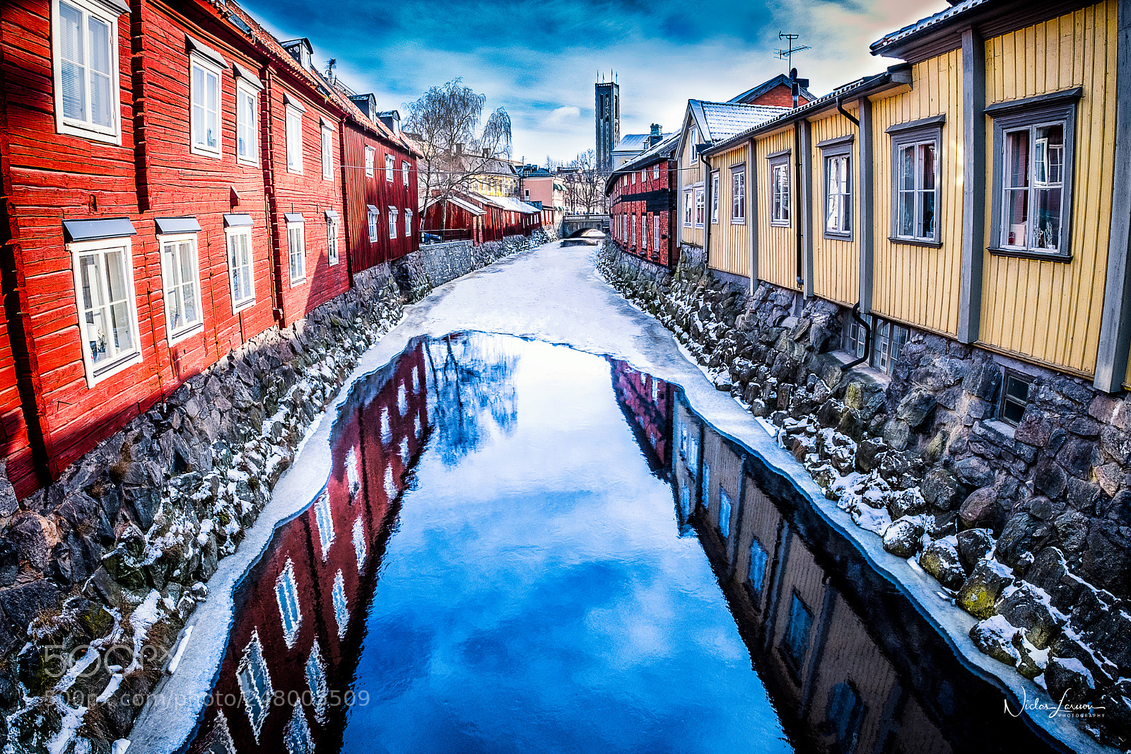 Fujifilm X-T2 sample photo. Black river with city photography