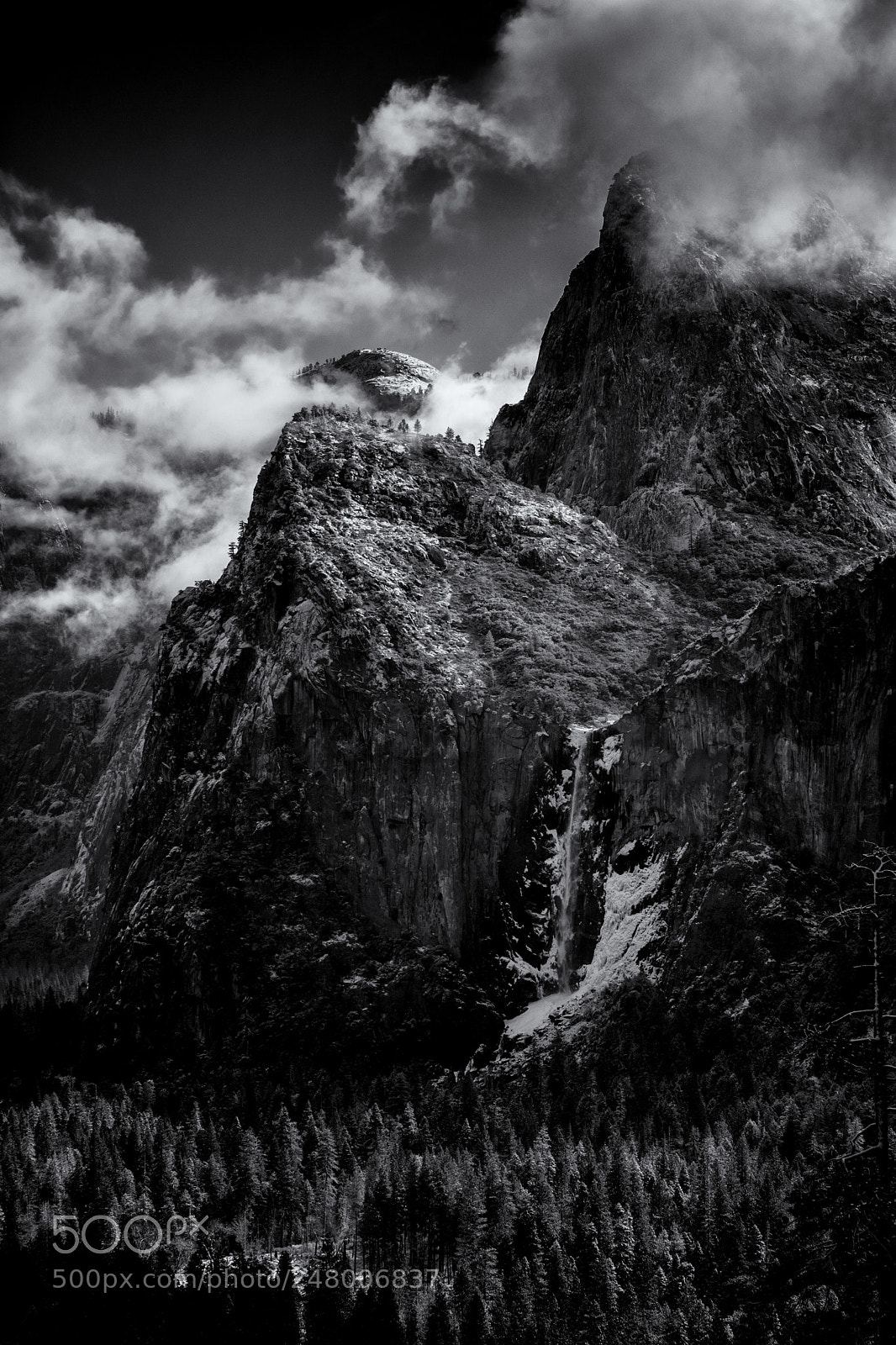 Nikon D7100 sample photo. Bridalveil falls in mist photography