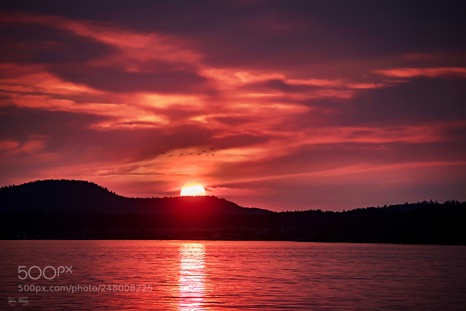 Sony a7S sample photo. Red skies at night photography