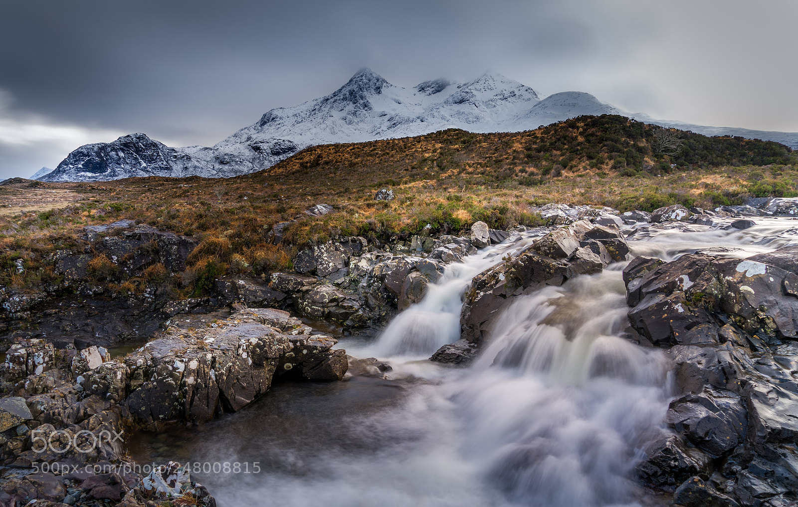 Sony a7R II sample photo. Winter sligachan falls photography