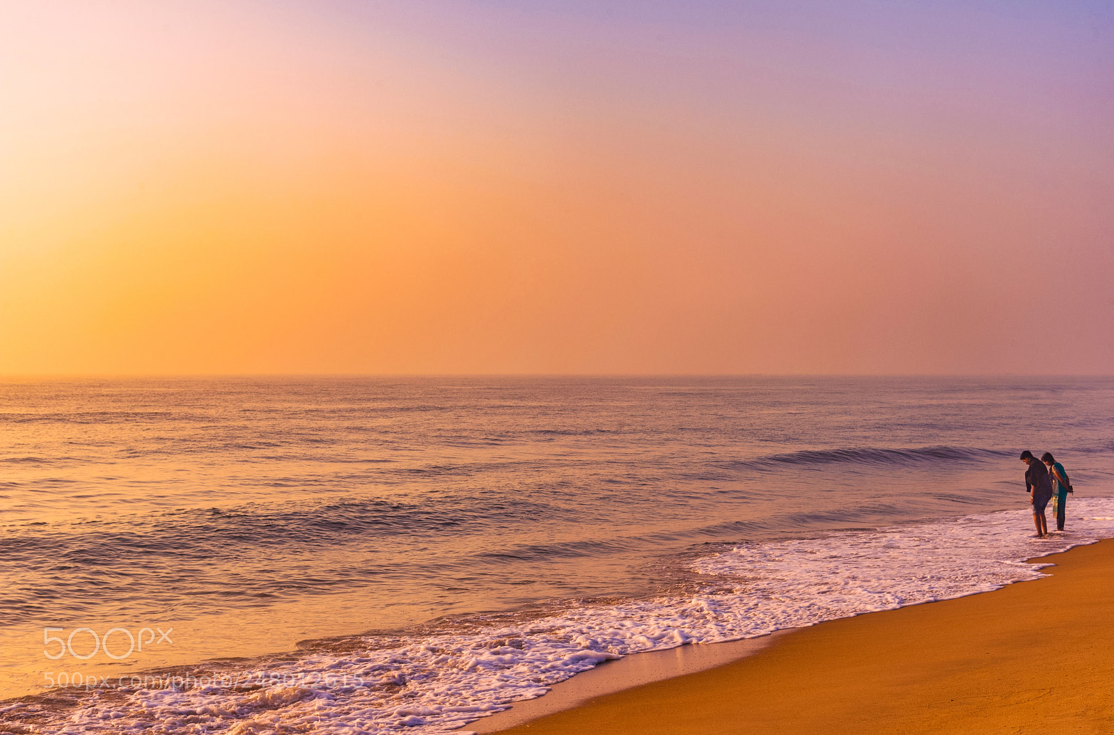 Nikon D610 sample photo. Elliots beach sunrise, chennai. photography