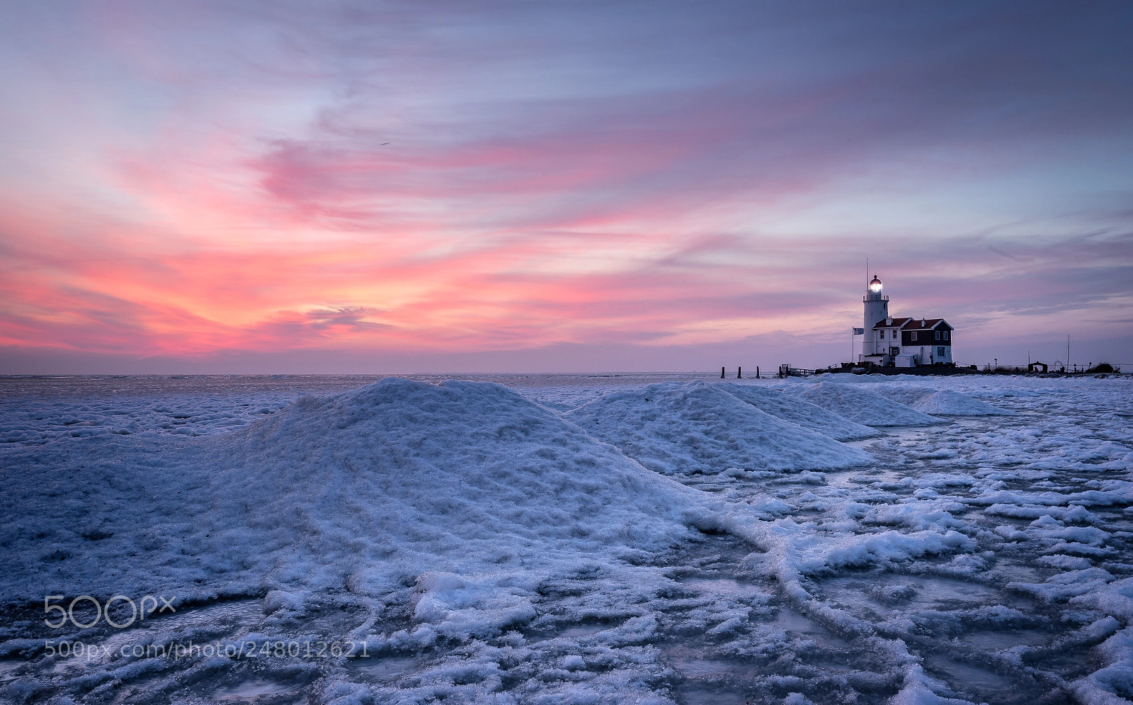 Sony a7 II sample photo. Lighthouse in winter sunrise photography
