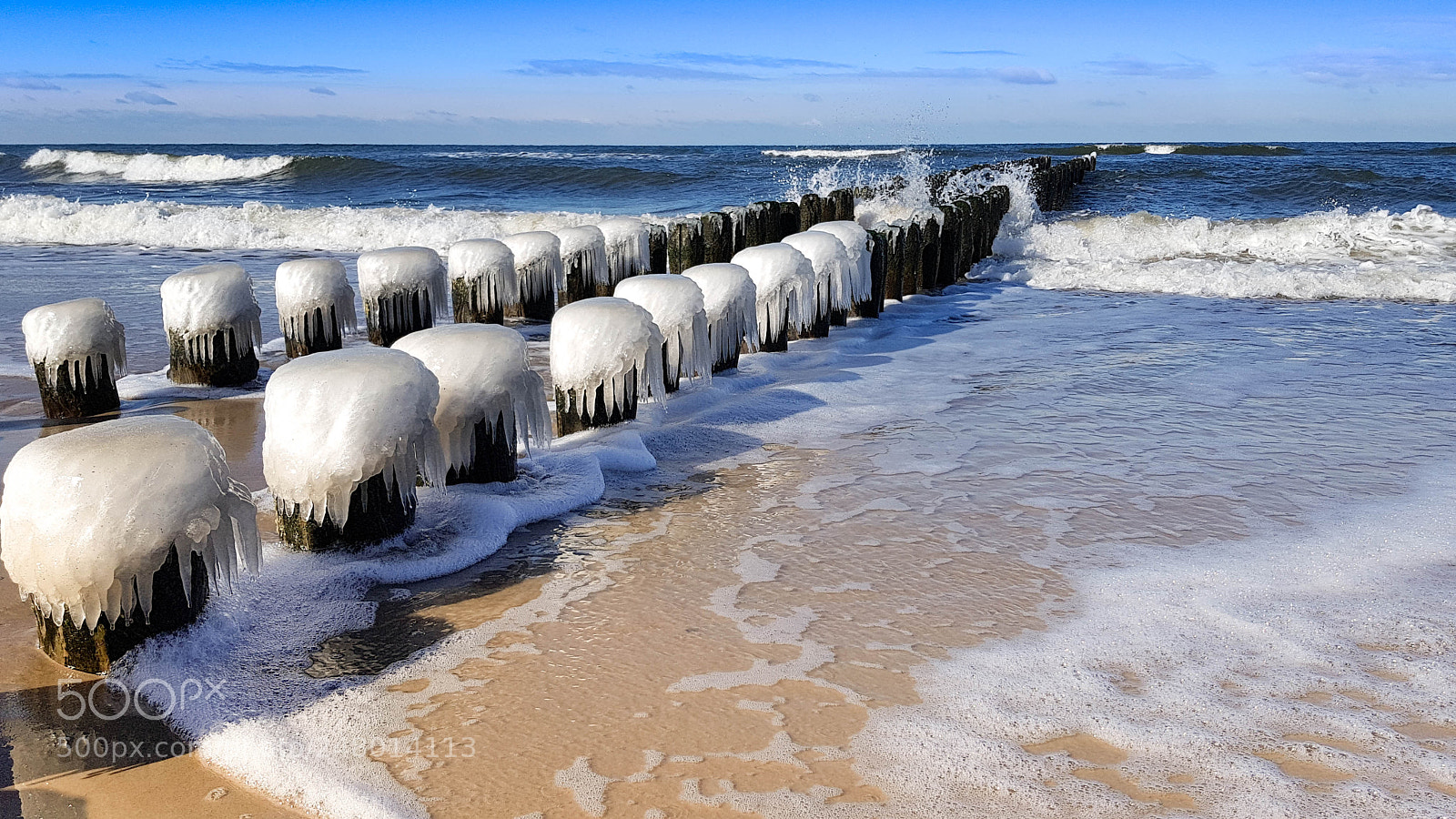 Samsung Galaxy S8 sample photo. Winter sea, big waves photography