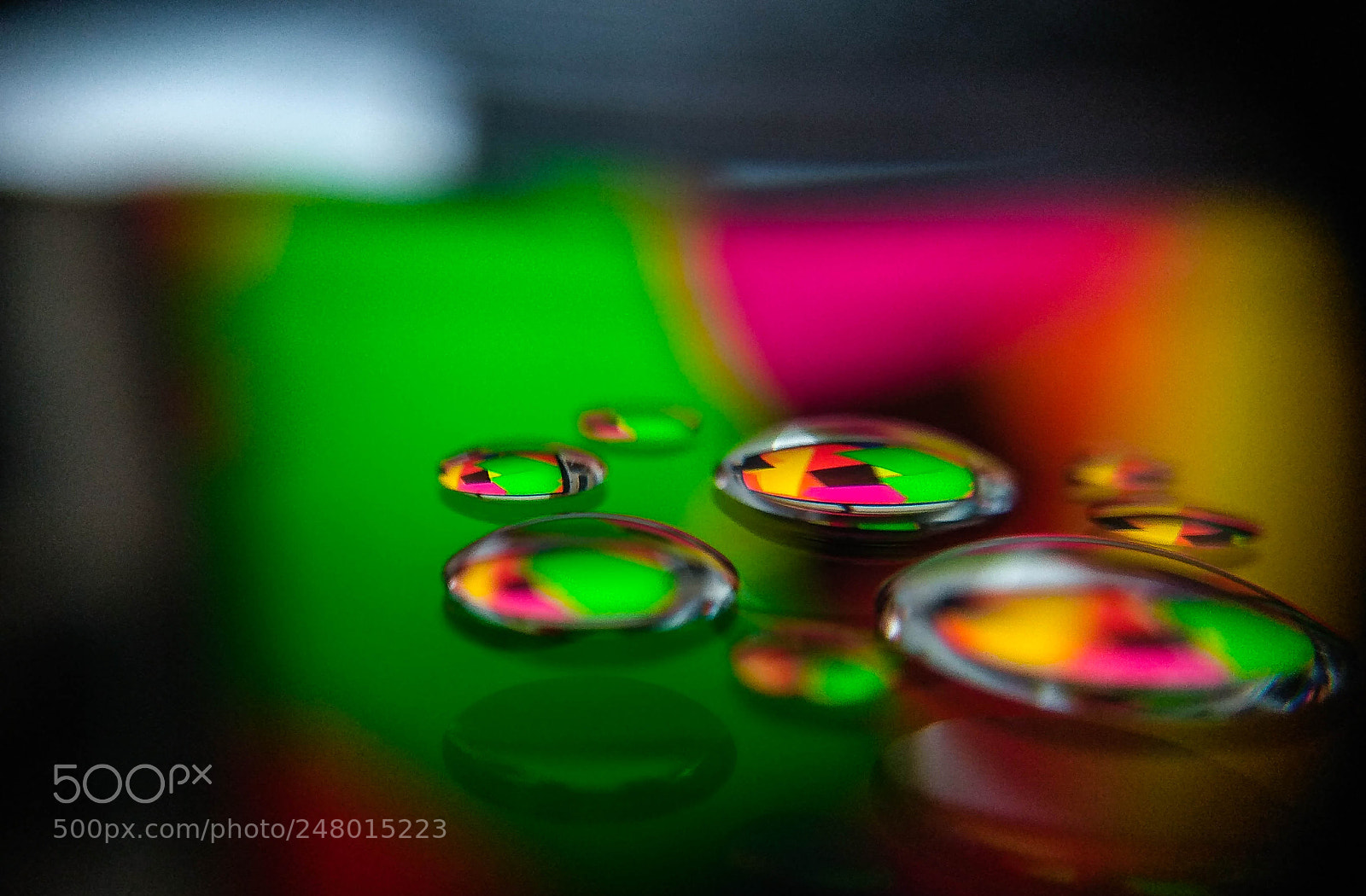 Xiaomi Redmi Note 4 sample photo. Droplets lensing colorful patterns photography