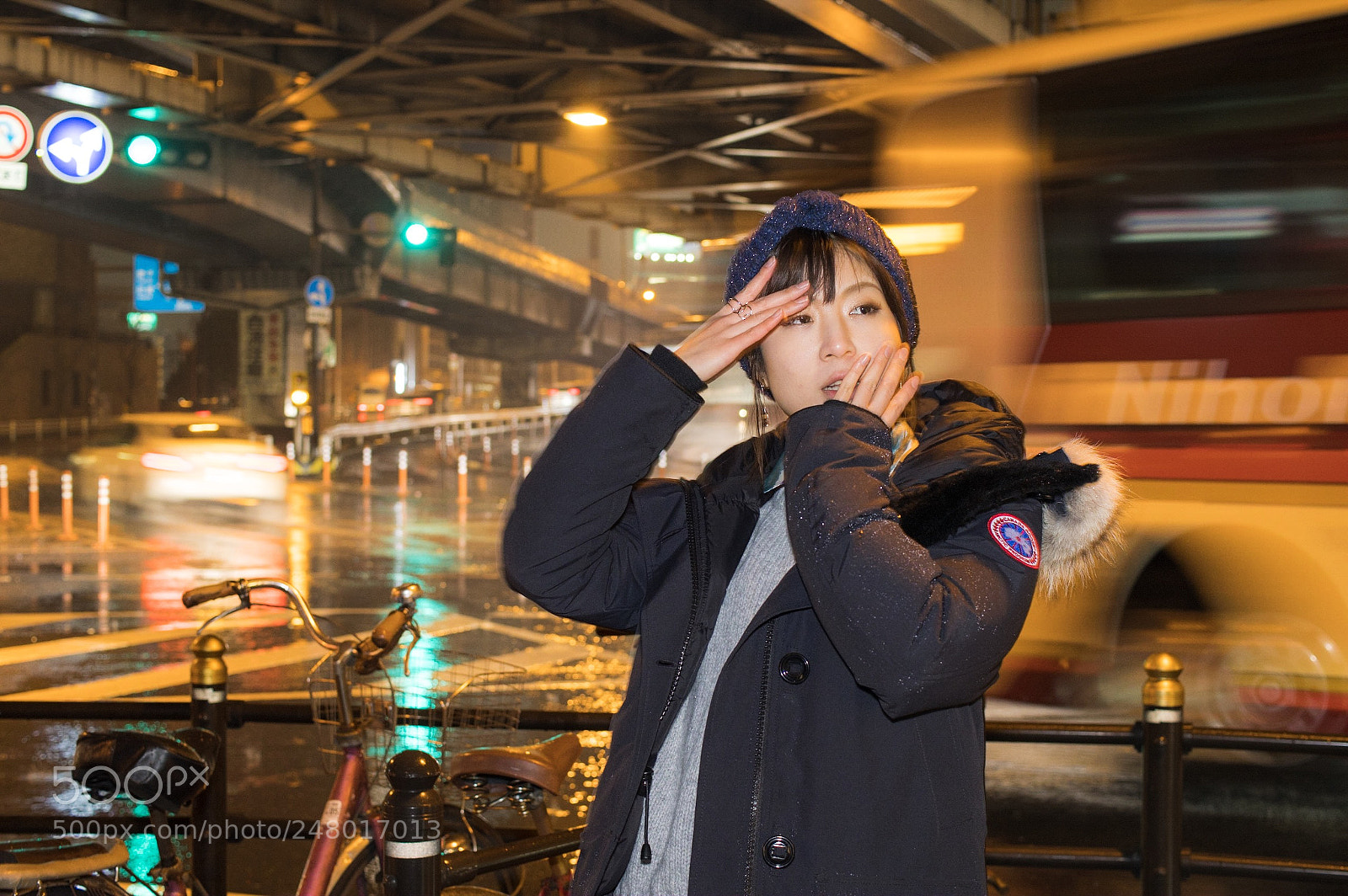 Pentax KP sample photo. Portrait in the rain photography