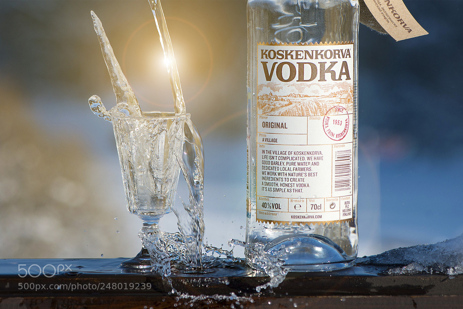 Nikon D800 sample photo. Koskenkorva vodka photography