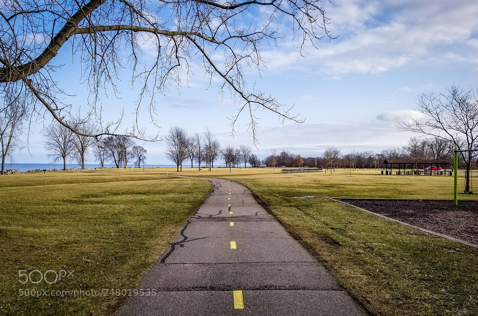 Samsung Galaxy S8+ sample photo. A winterized park photography