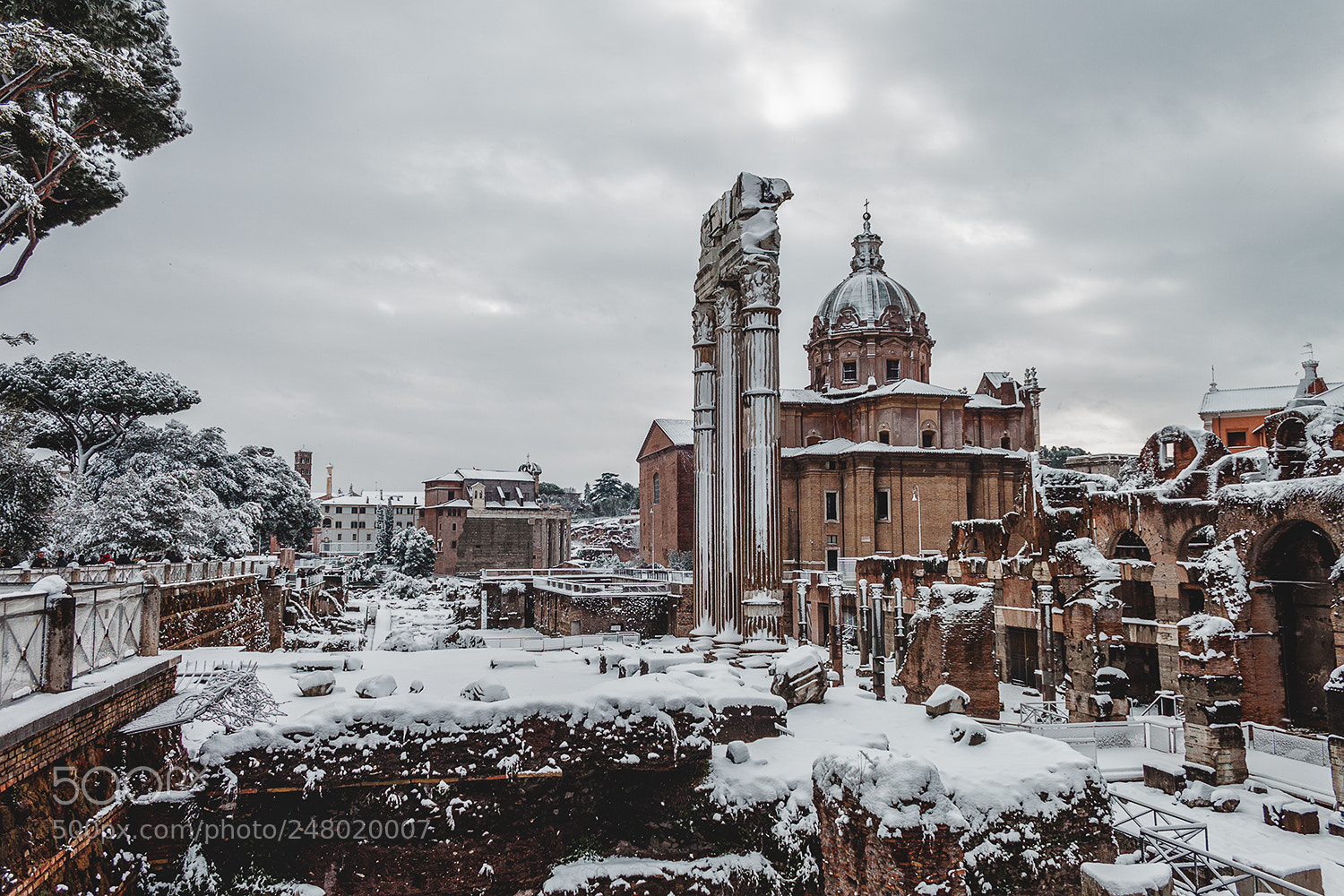 Canon EOS 500D (EOS Rebel T1i / EOS Kiss X3) sample photo. Rome under the snow photography
