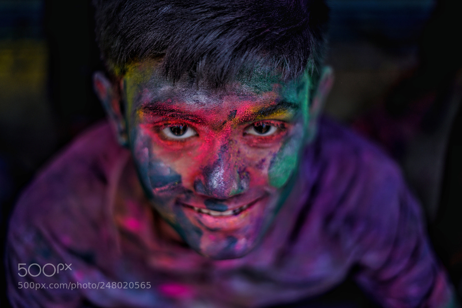 Sony a7R II sample photo. Holi face photography