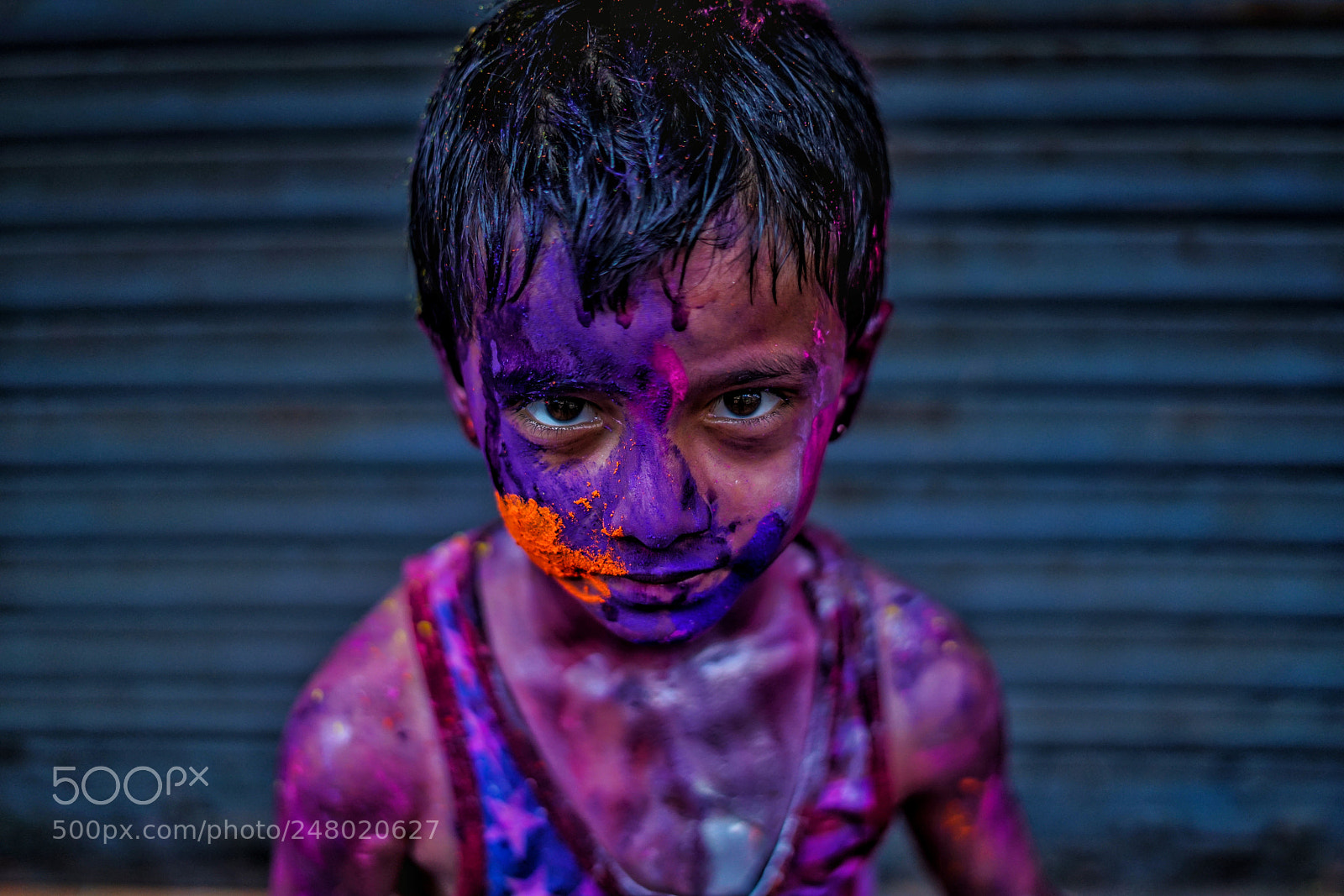 Sony a7R II sample photo. Holi face photography