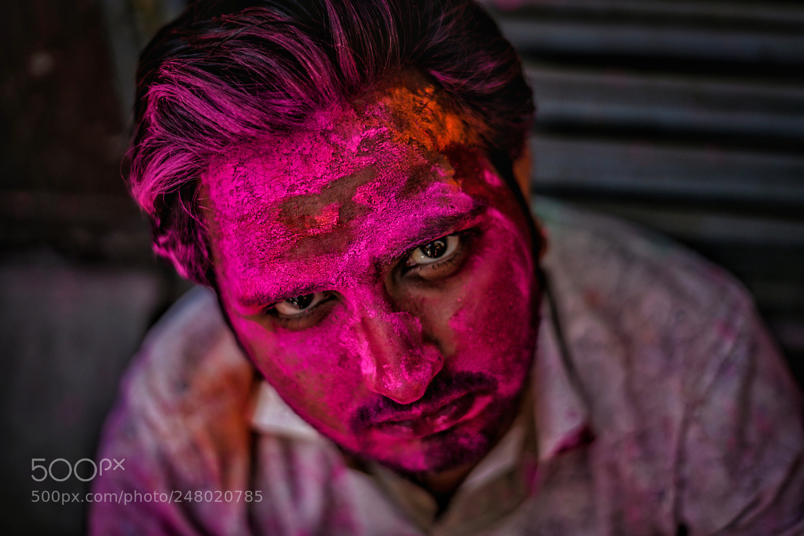 Sony a7R II sample photo. Holi face photography