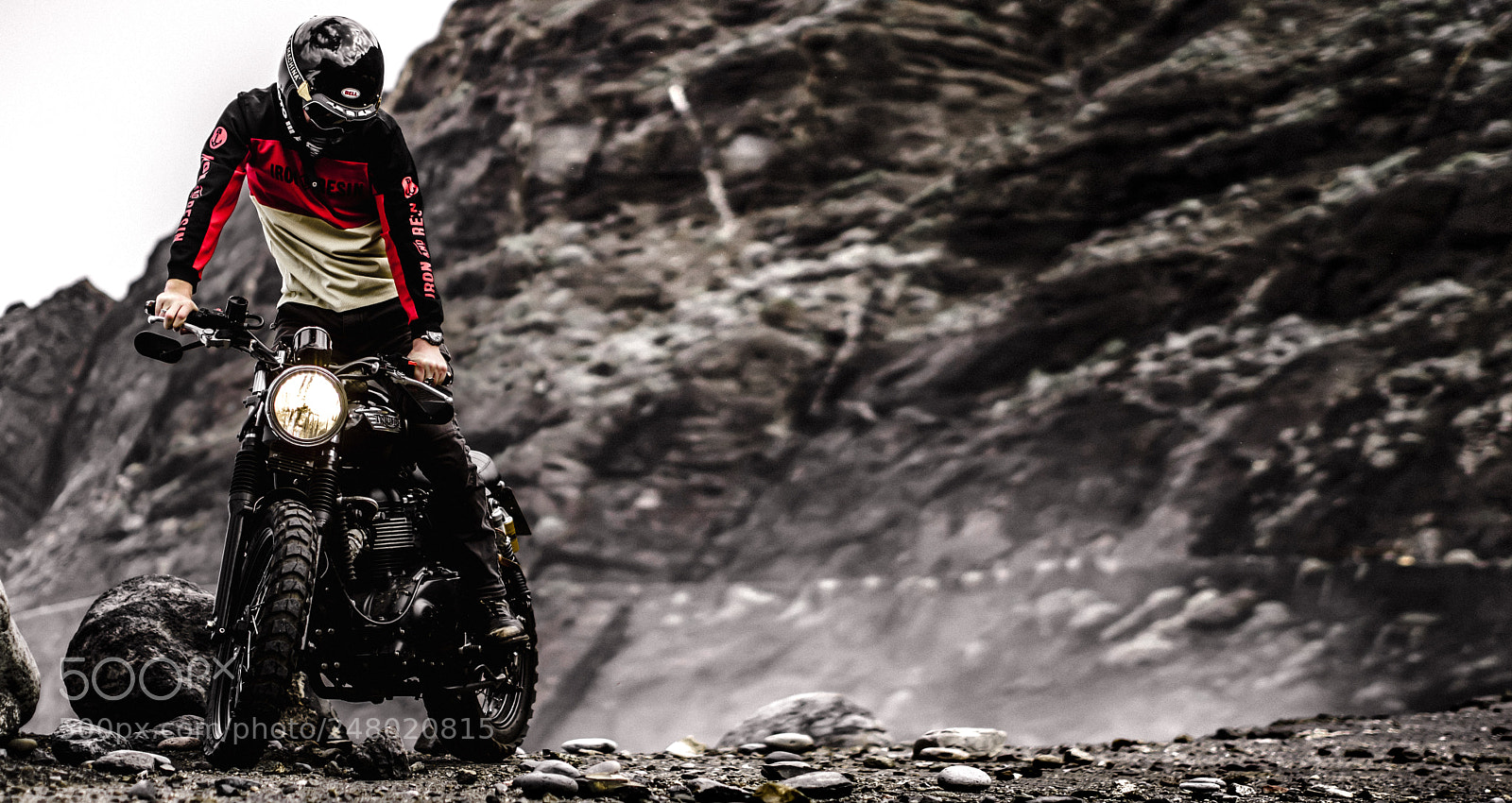 Olympus PEN E-P5 sample photo. Triumph scrambler, la gomera photography
