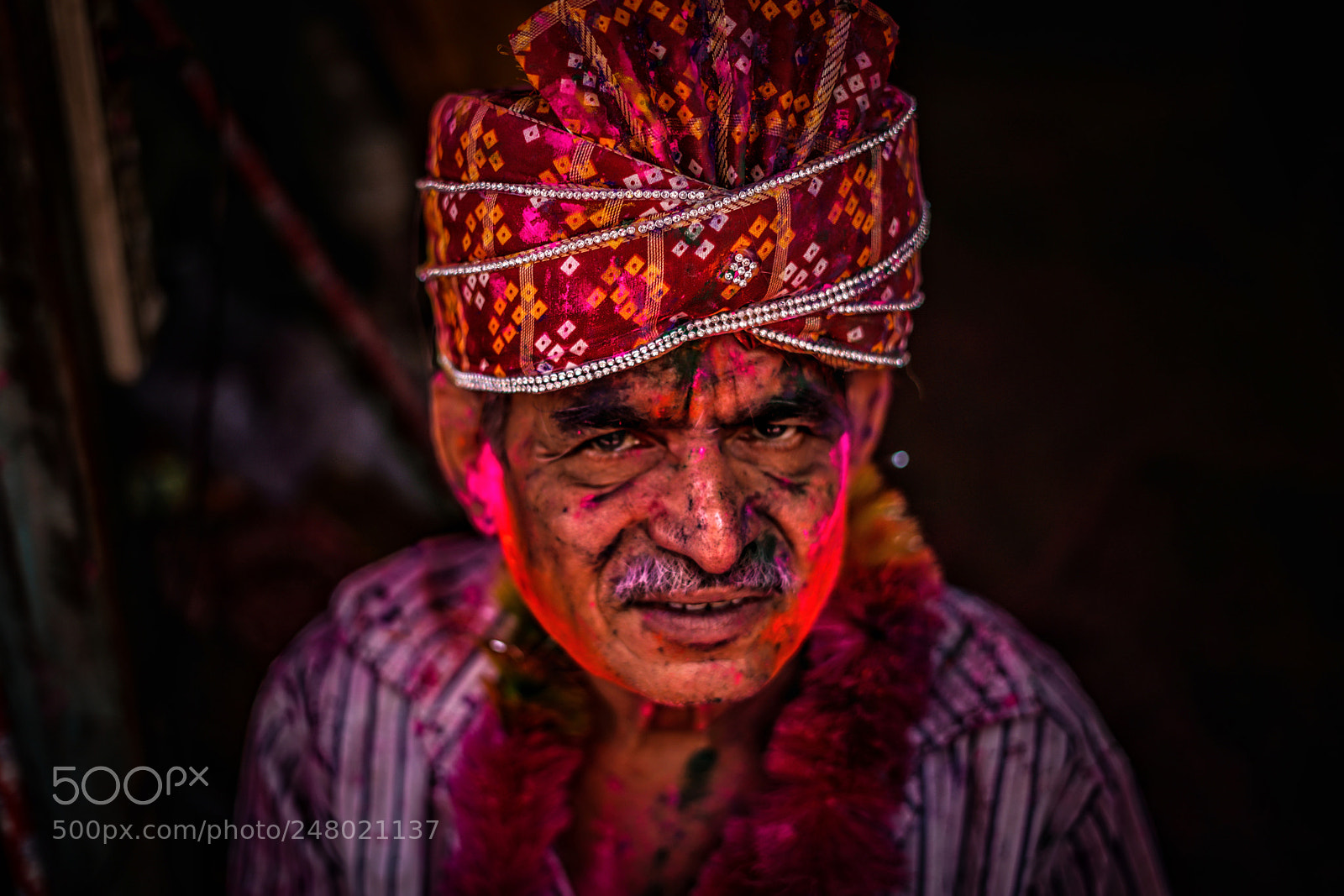 Sony a7R II sample photo. Holi face photography