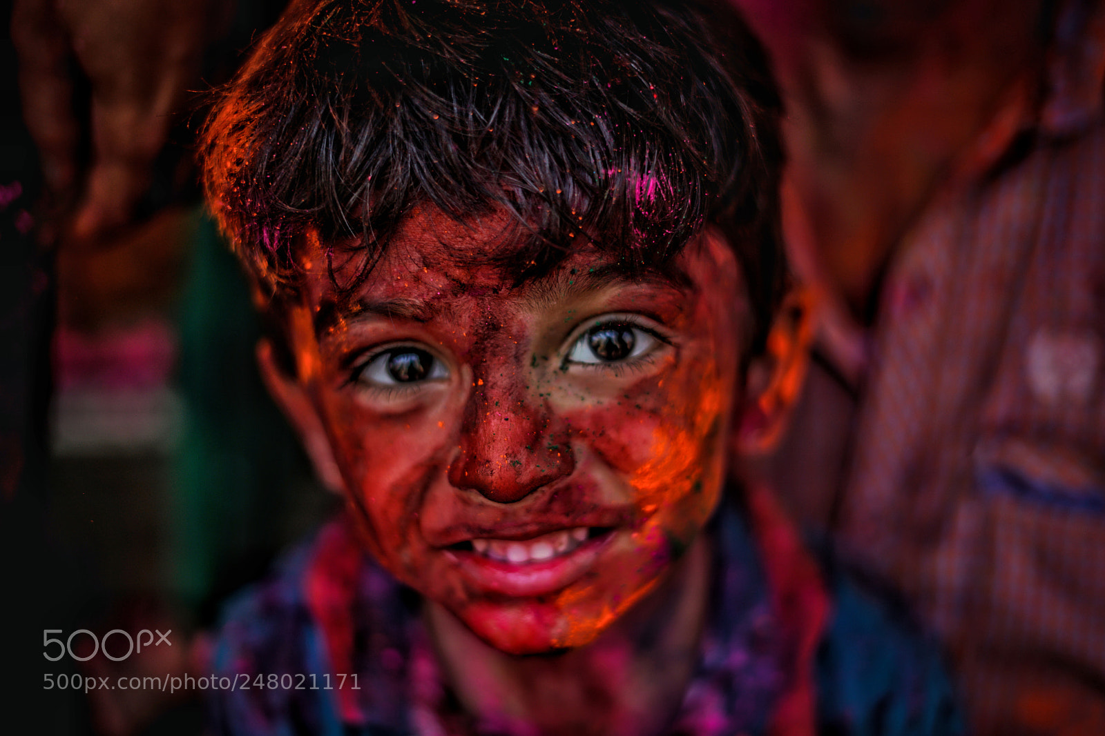 Sony a7R II sample photo. Holi face photography