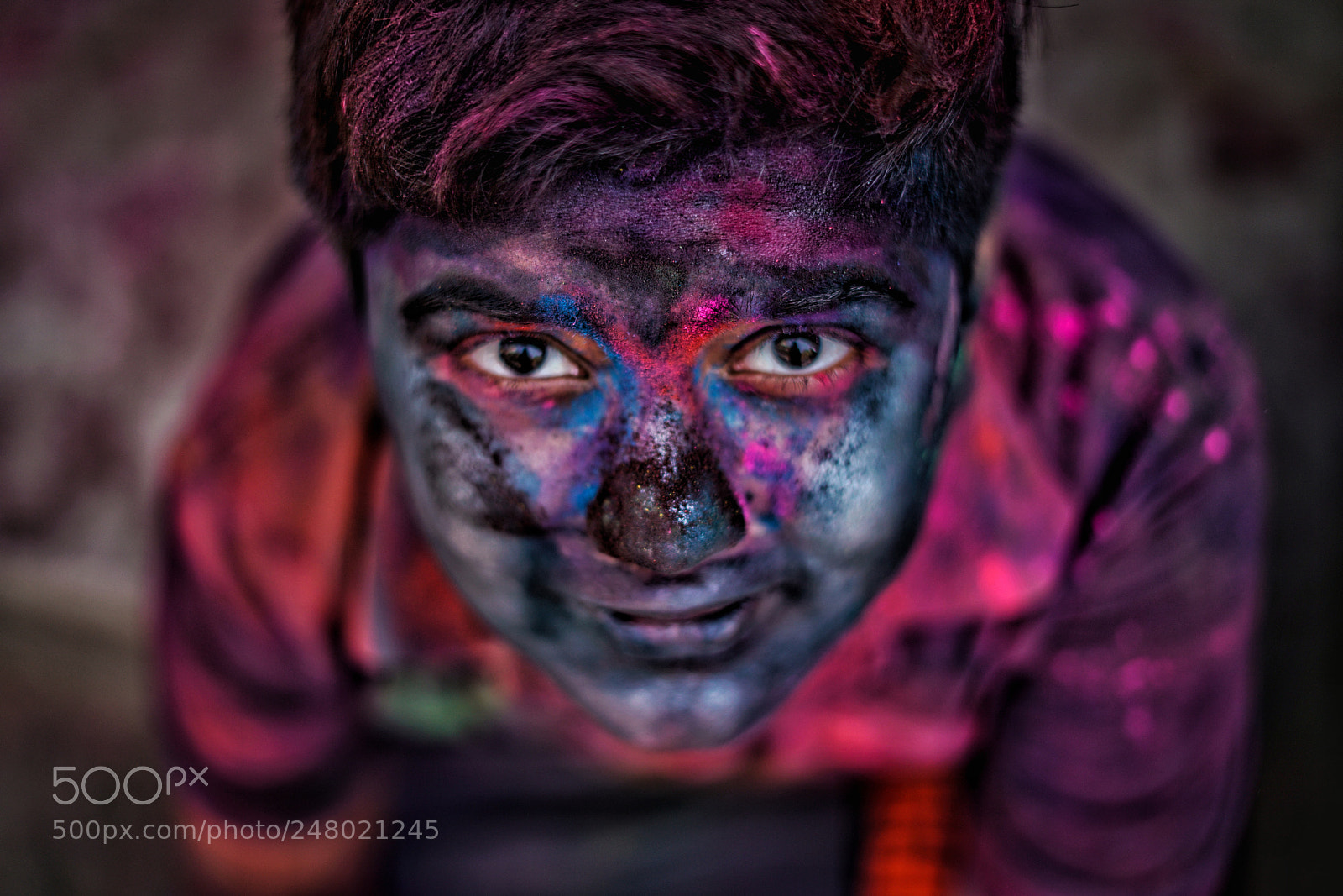 Sony a7R II sample photo. Holi face photography
