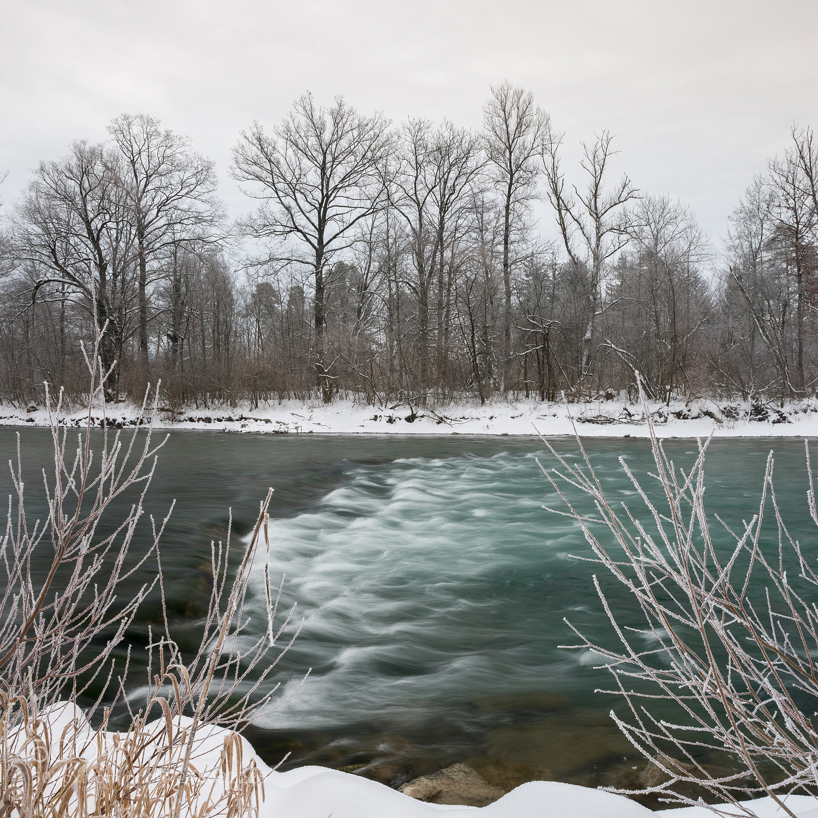 Sony a99 II sample photo. Frozen river photography