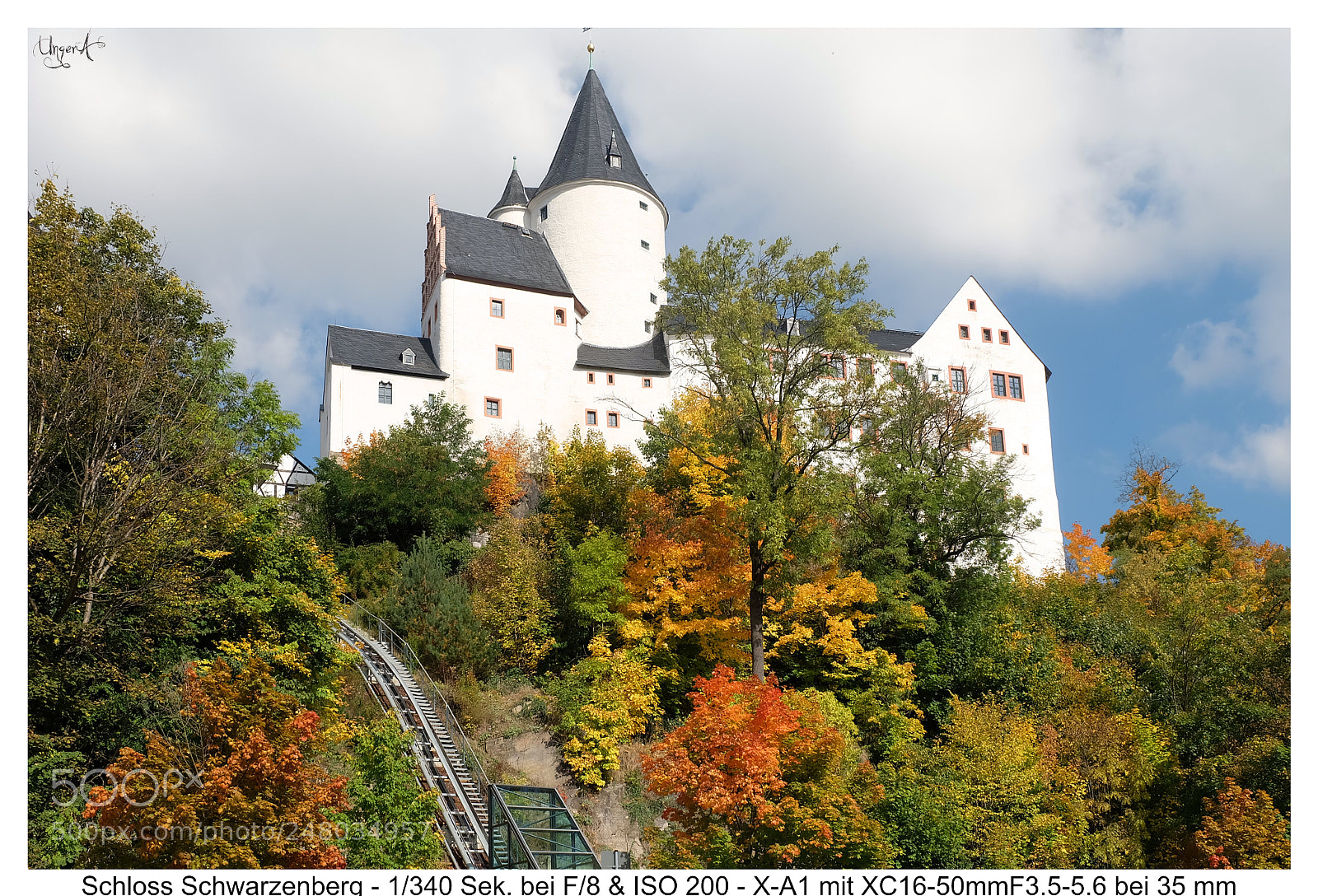 Fujifilm X-A1 sample photo. Schloss schwarzenberg photography