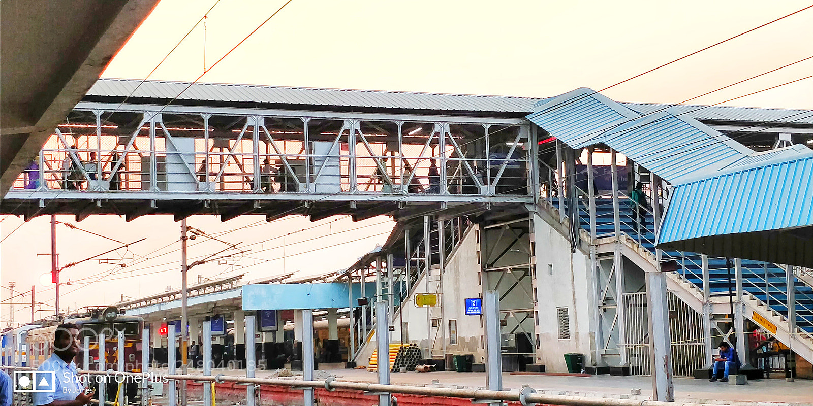 OnePlus 5T sample photo. Railway footover photography