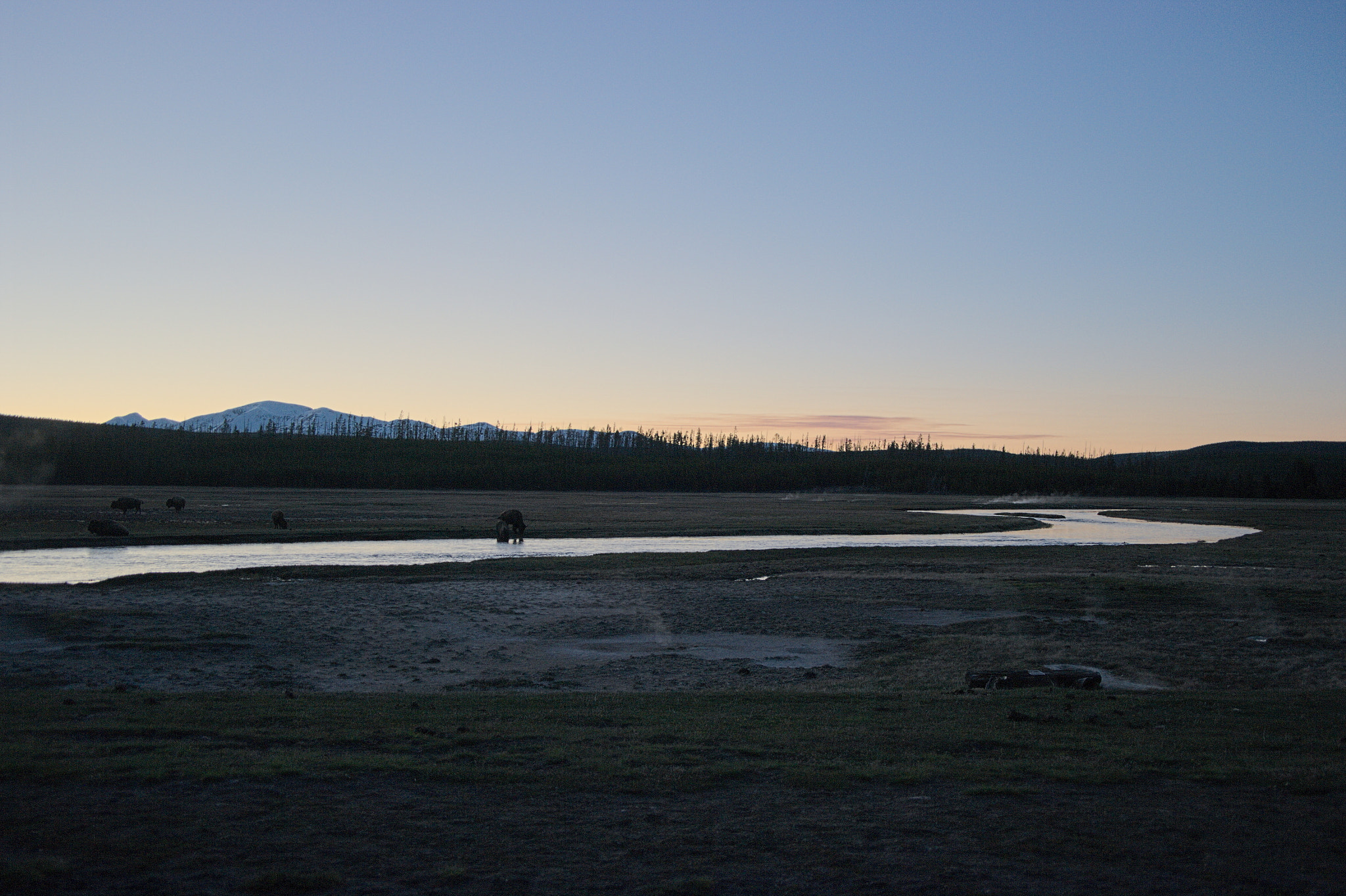 Pentax K20D sample photo. River in yellowstone photography