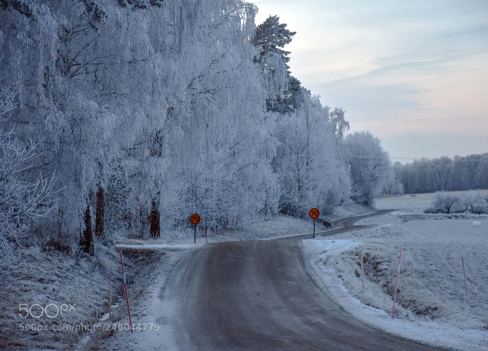 Nikon D7200 sample photo. Winter road arboga sweden photography