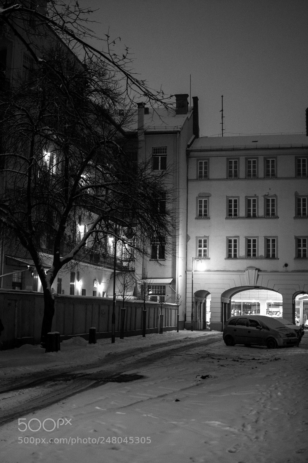 Nikon D3400 sample photo. B&w night photography