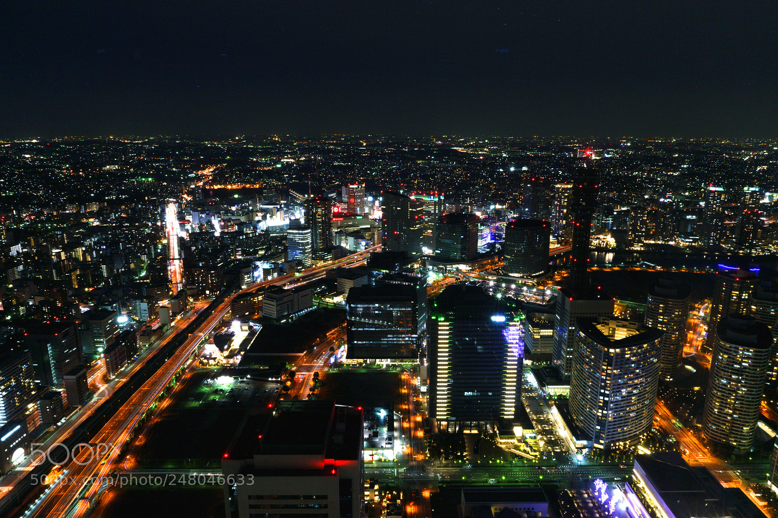 Sony a7 II sample photo. Yokohama city lights photography