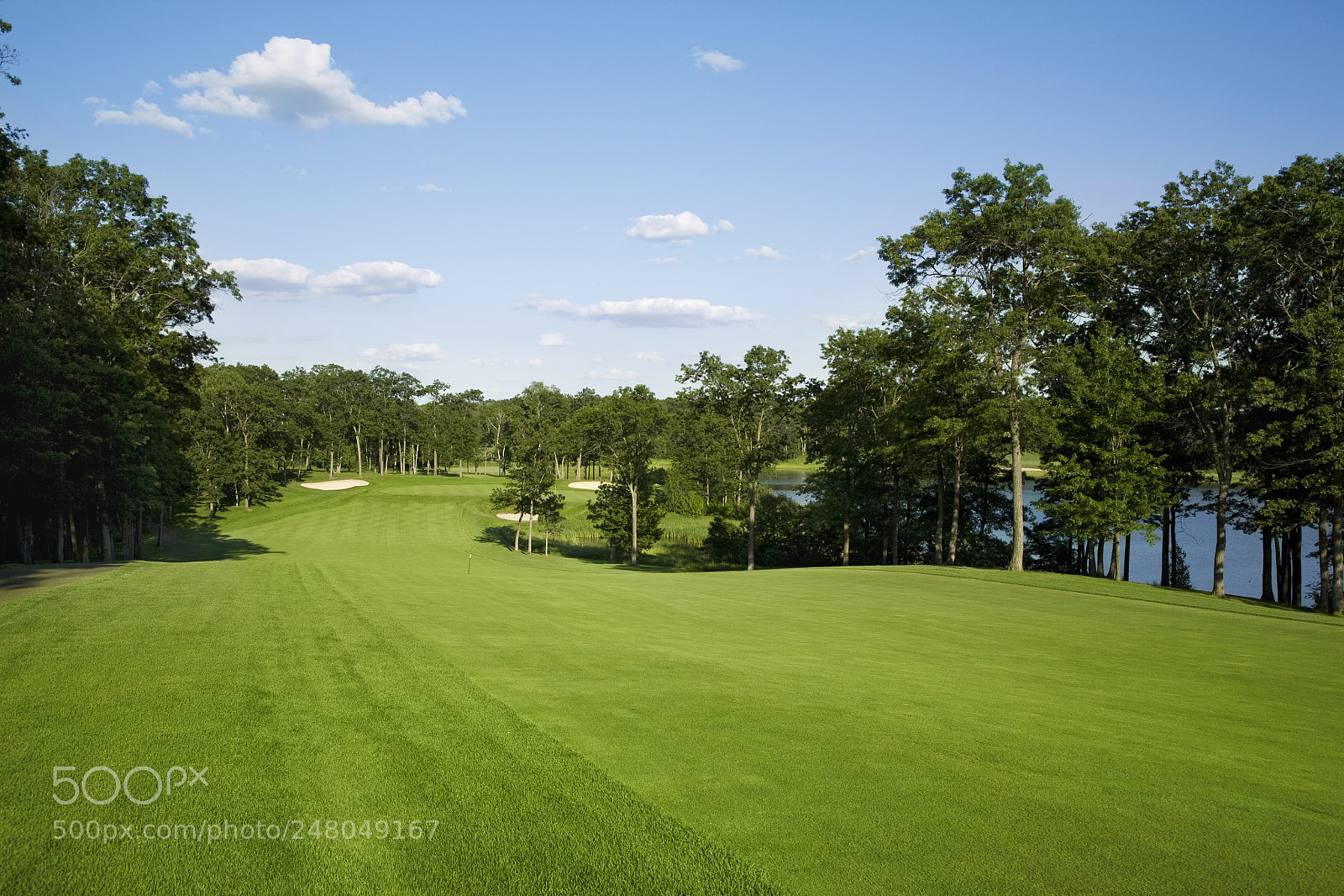 Canon EOS 5D sample photo. Golf fairway lined with photography