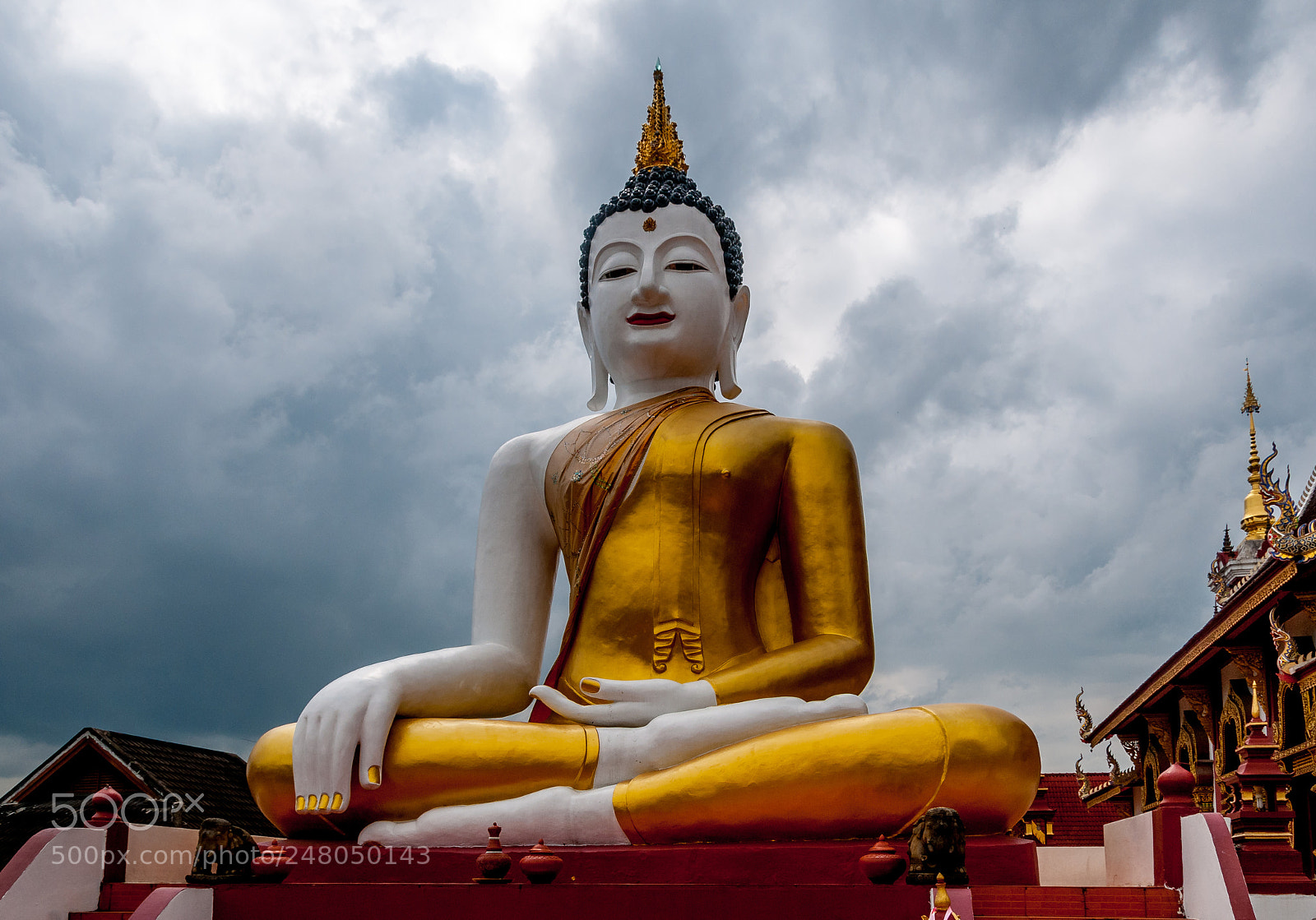 Nikon D300S sample photo. Buddha and the rain photography