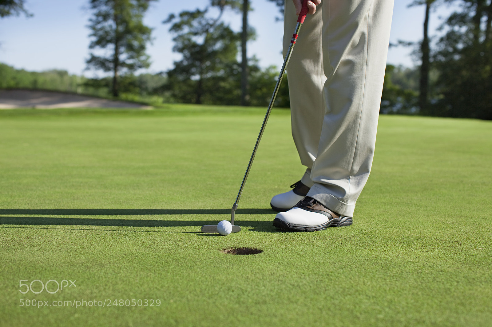 Canon EOS 5D Mark II sample photo. Golfer taps in with photography