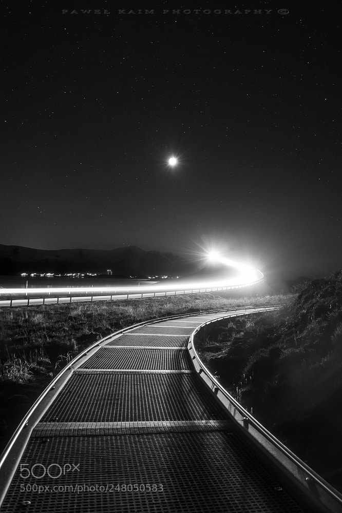 Nikon D5500 sample photo. Night walk bw photography