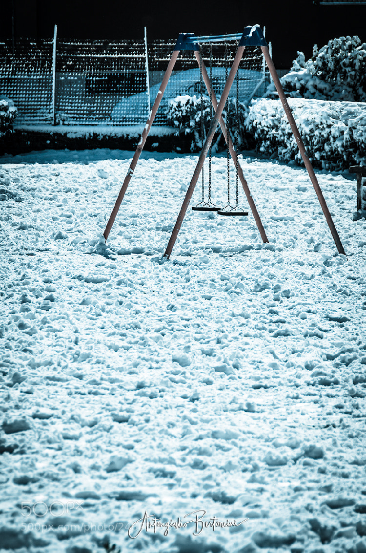Nikon D7000 sample photo. Swing in the snow photography