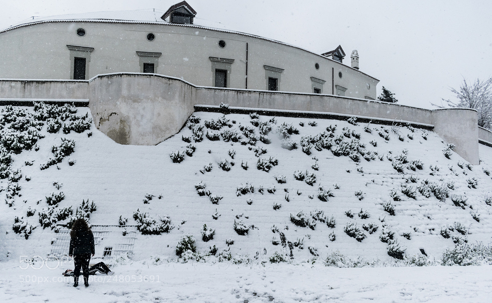 Nikon D3400 sample photo. Snow on acerra's castle photography