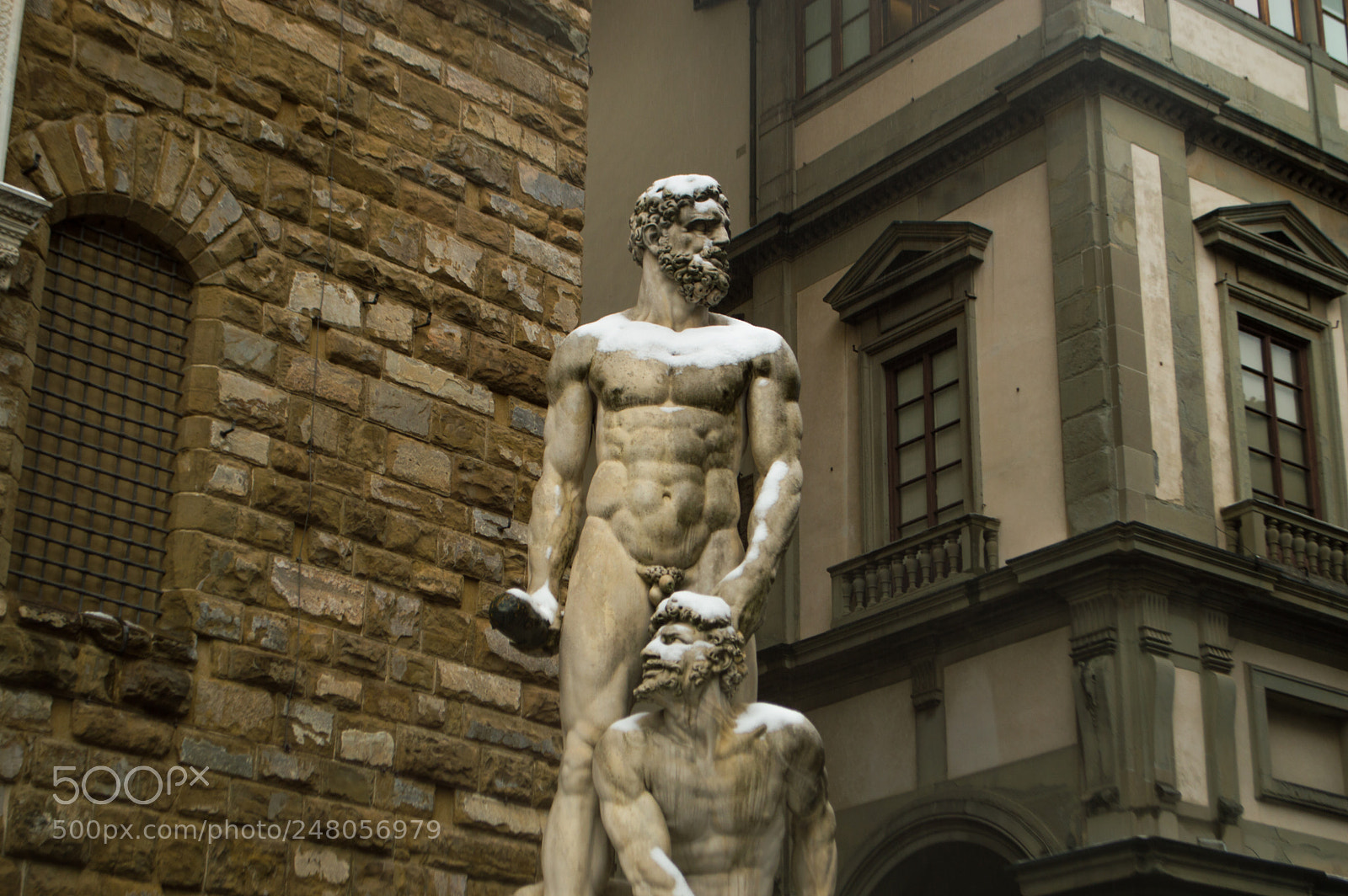 Nikon D3200 sample photo. Statue with snow photography