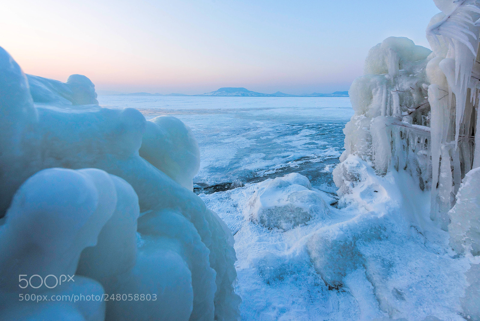 Nikon D810 sample photo. Frosted lake balaton photography