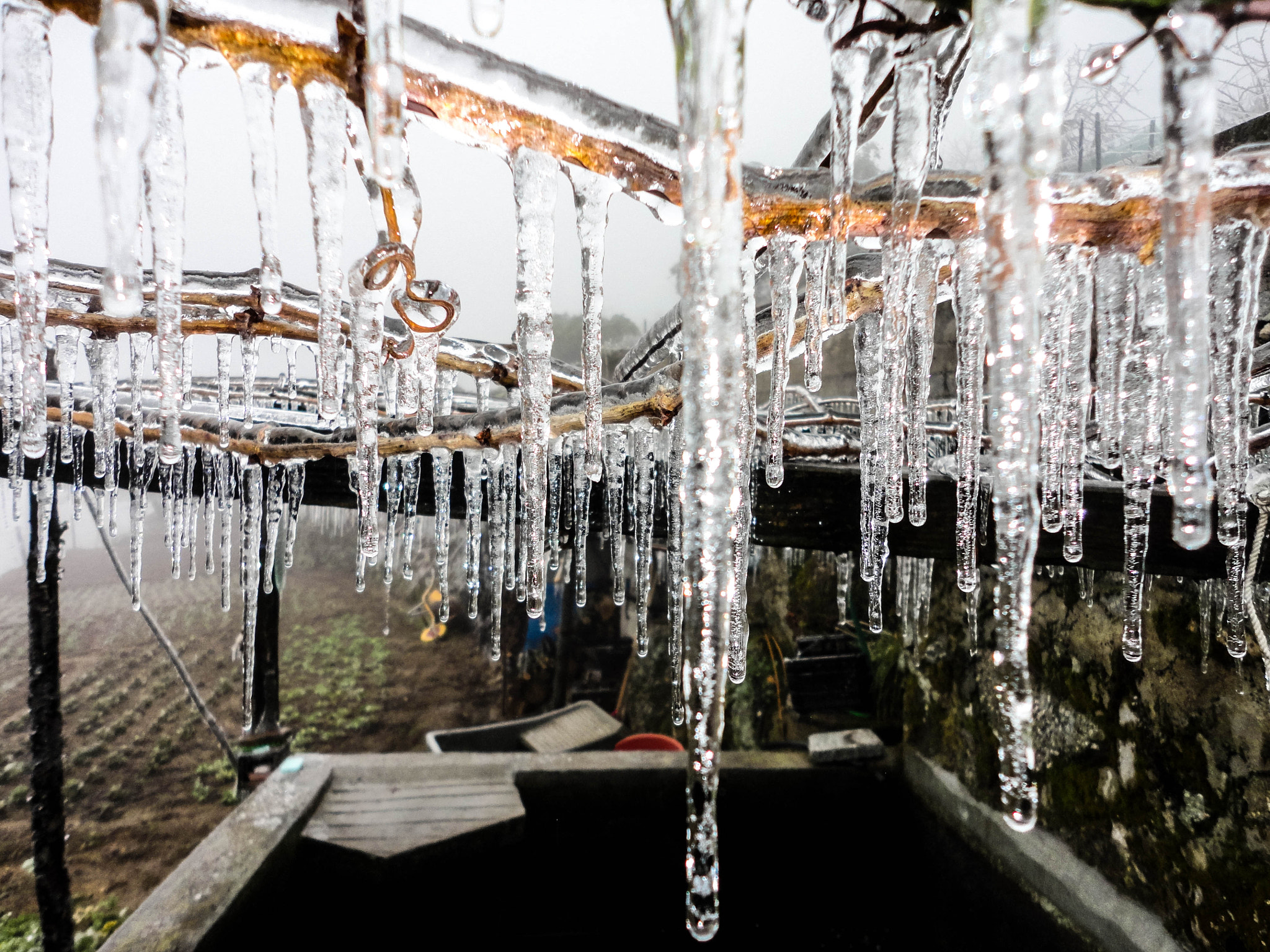 Sony Cyber-shot DSC-W350 sample photo. Ice stalactites in portugal photography