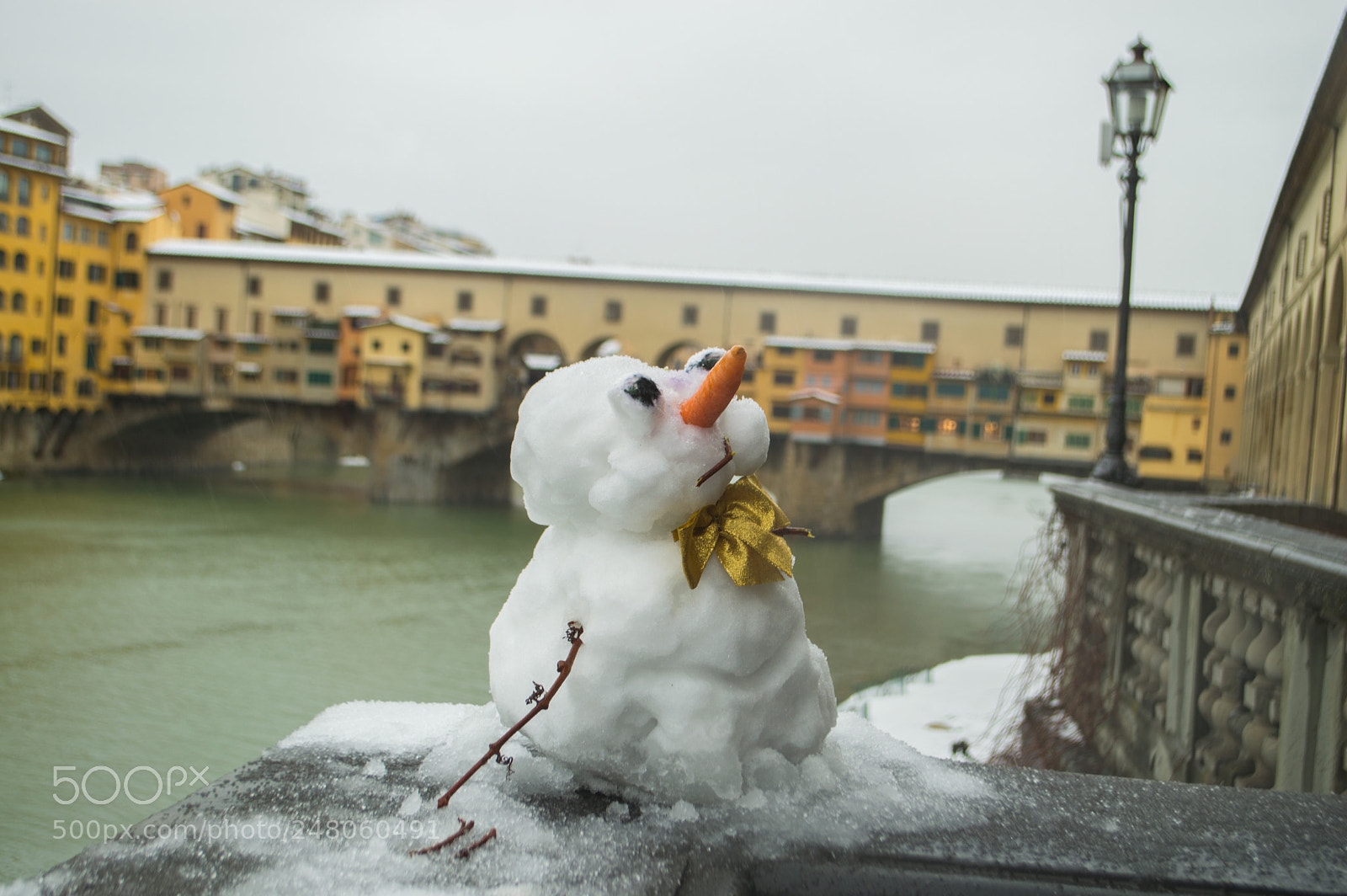 Nikon D3200 sample photo. Snowman in florence photography