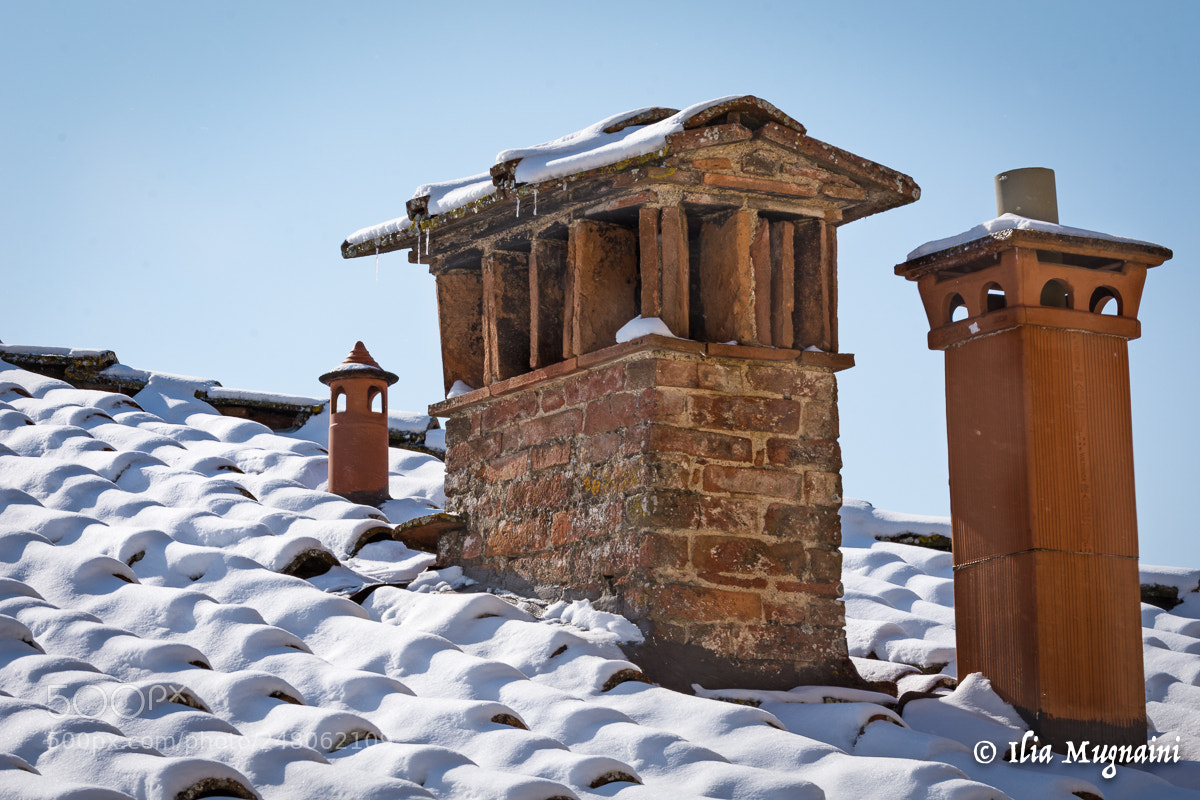 Nikon D7200 sample photo. Snow-covered chimneys photography