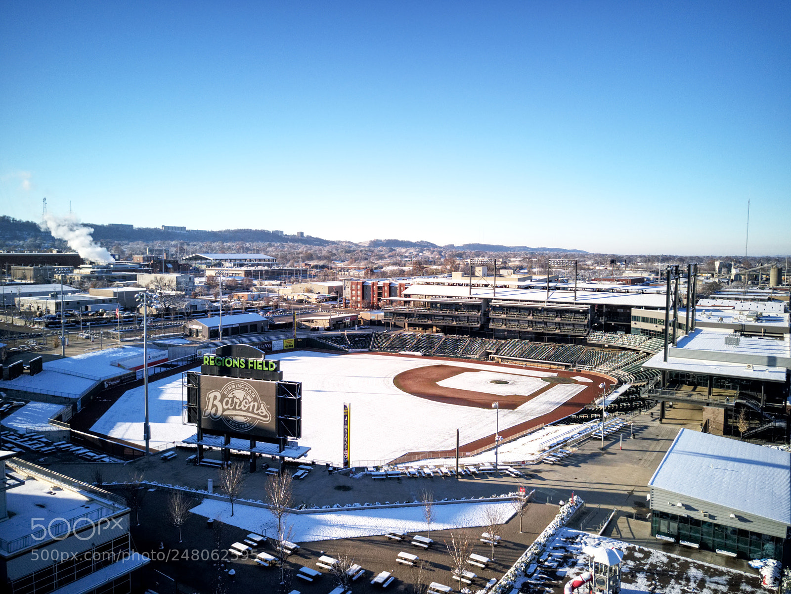 DJI FC220 sample photo. Region's field in white photography