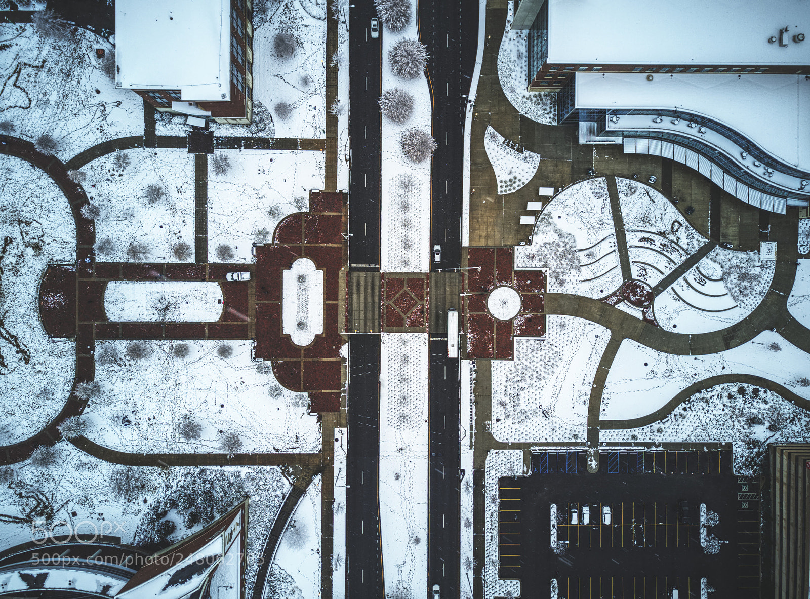 DJI FC220 sample photo. University boulevard snow day 2017 photography