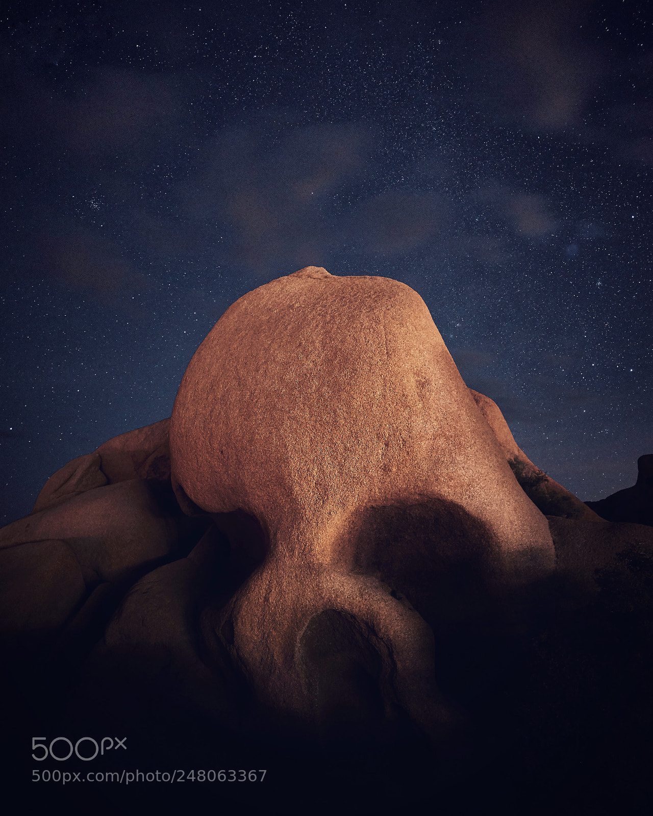 Sony a7R sample photo. Skull rock at midnight photography