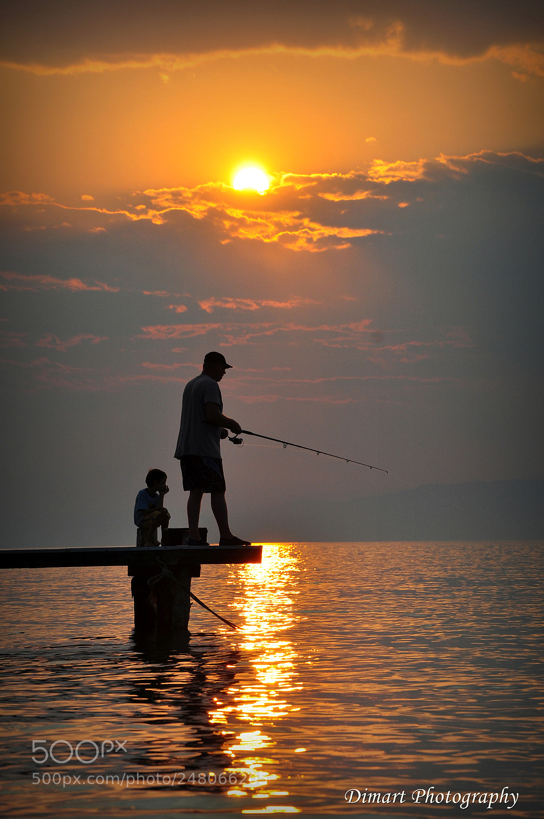 Nikon D90 sample photo. Fishing at sunset photography