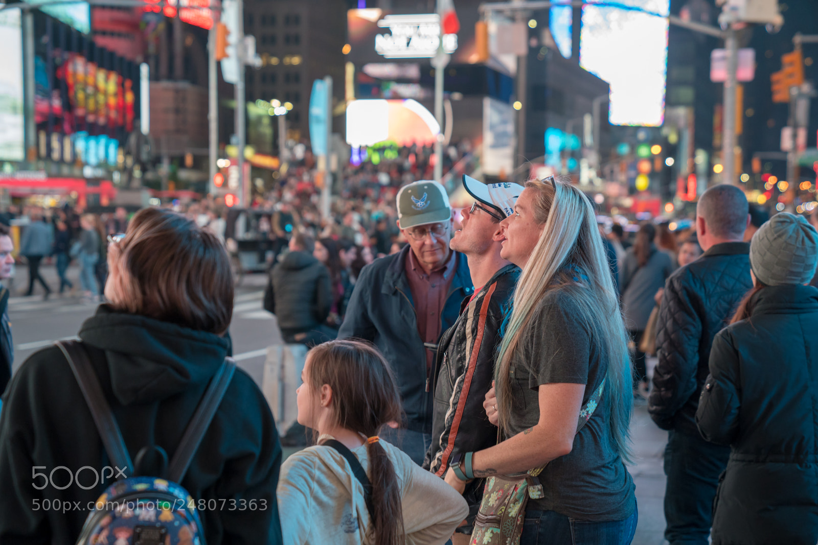 Sony a9 sample photo. Tourists in times square photography