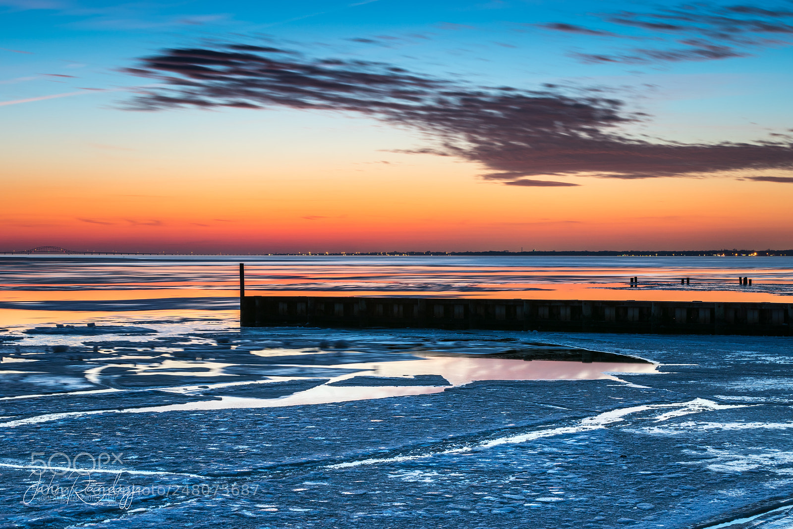 Nikon D810 sample photo. Icy marina photography
