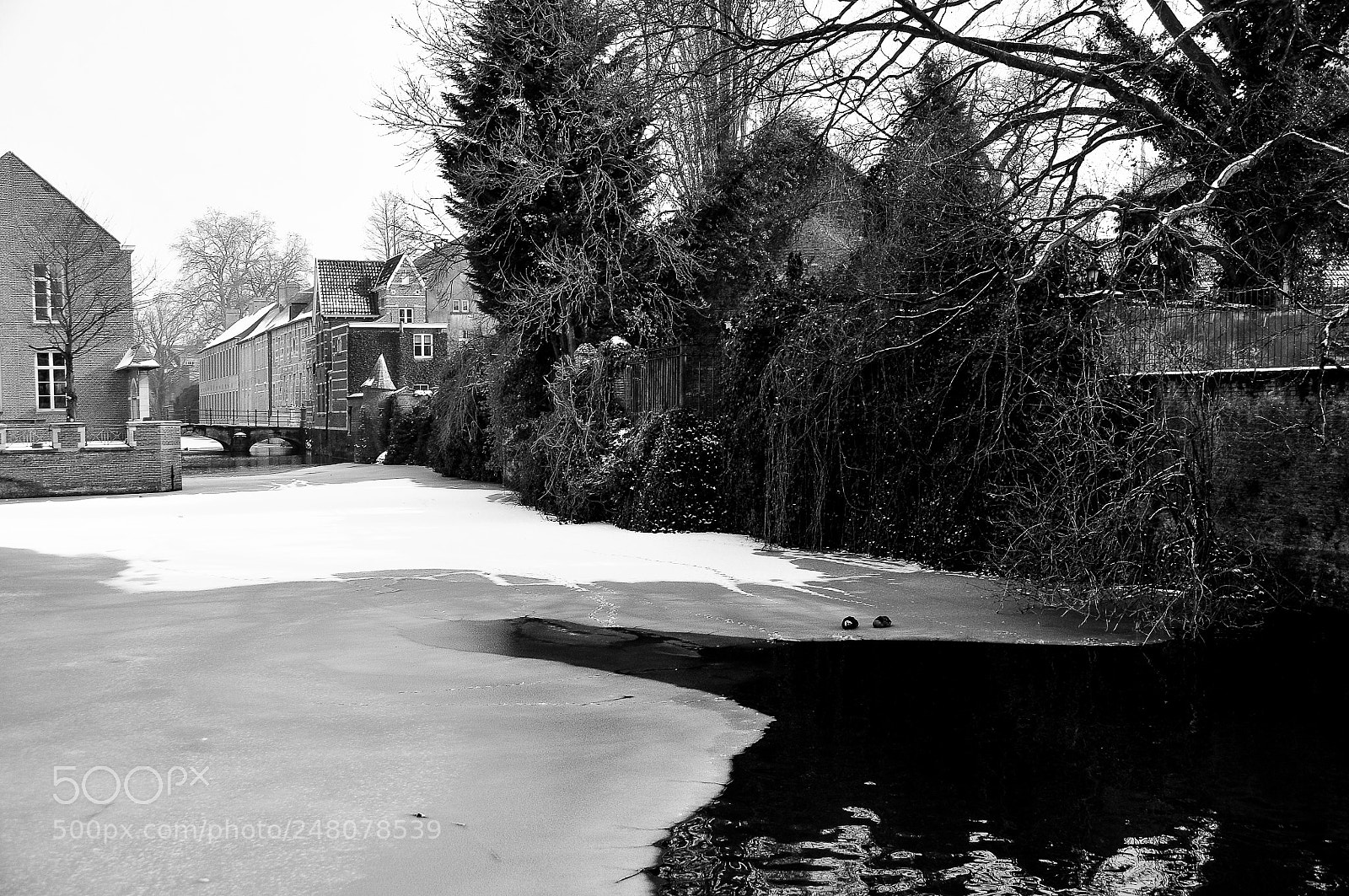 Nikon D300 sample photo. Winter in town photography